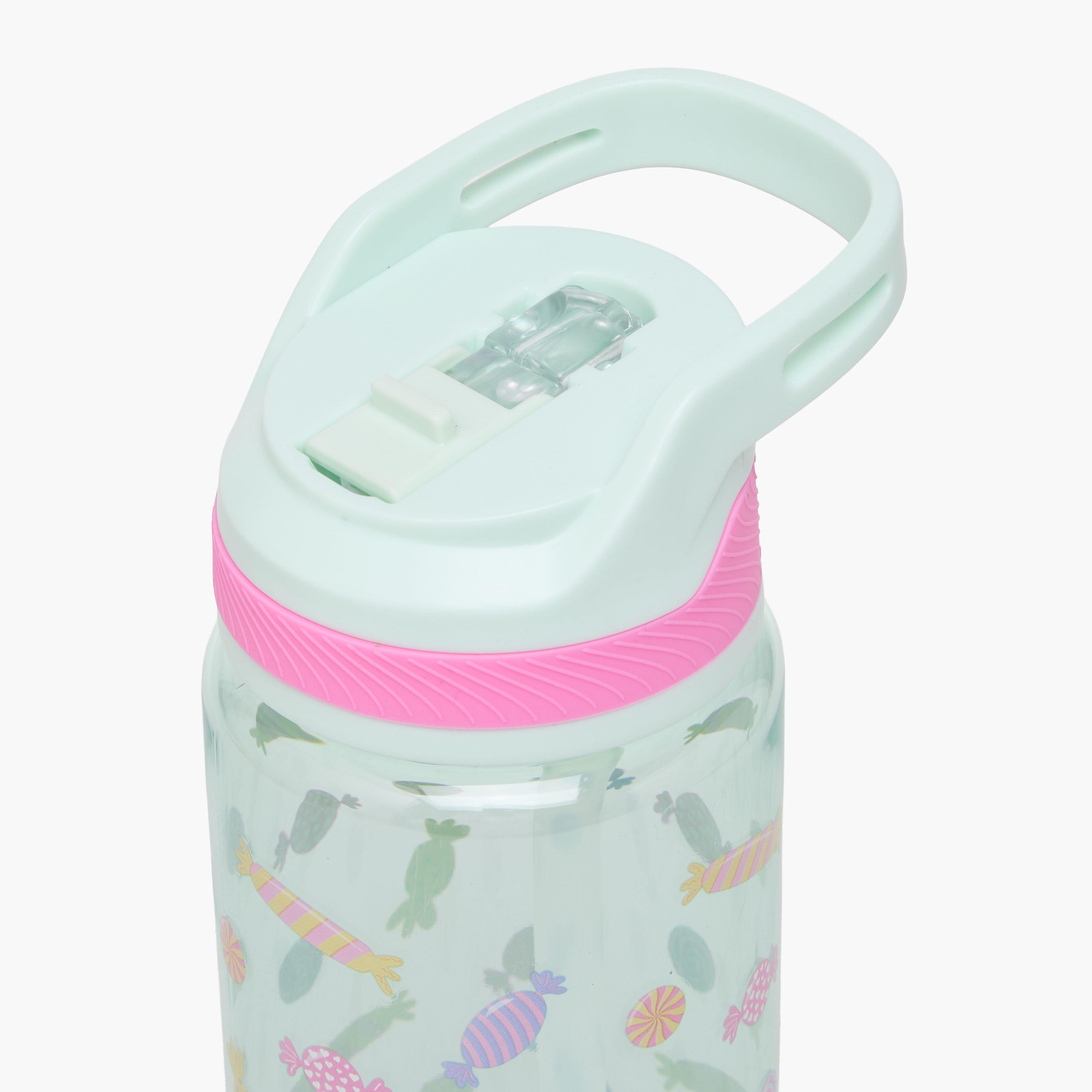 Candy Print Water Bottle with Flip Spout and Handle - 750 ml-school-waterbottles-image-5
