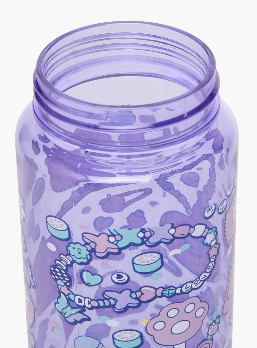 Cat Print Water Bottle with Flip Spout and Handle - 750 ml-school-waterbottles-image-6