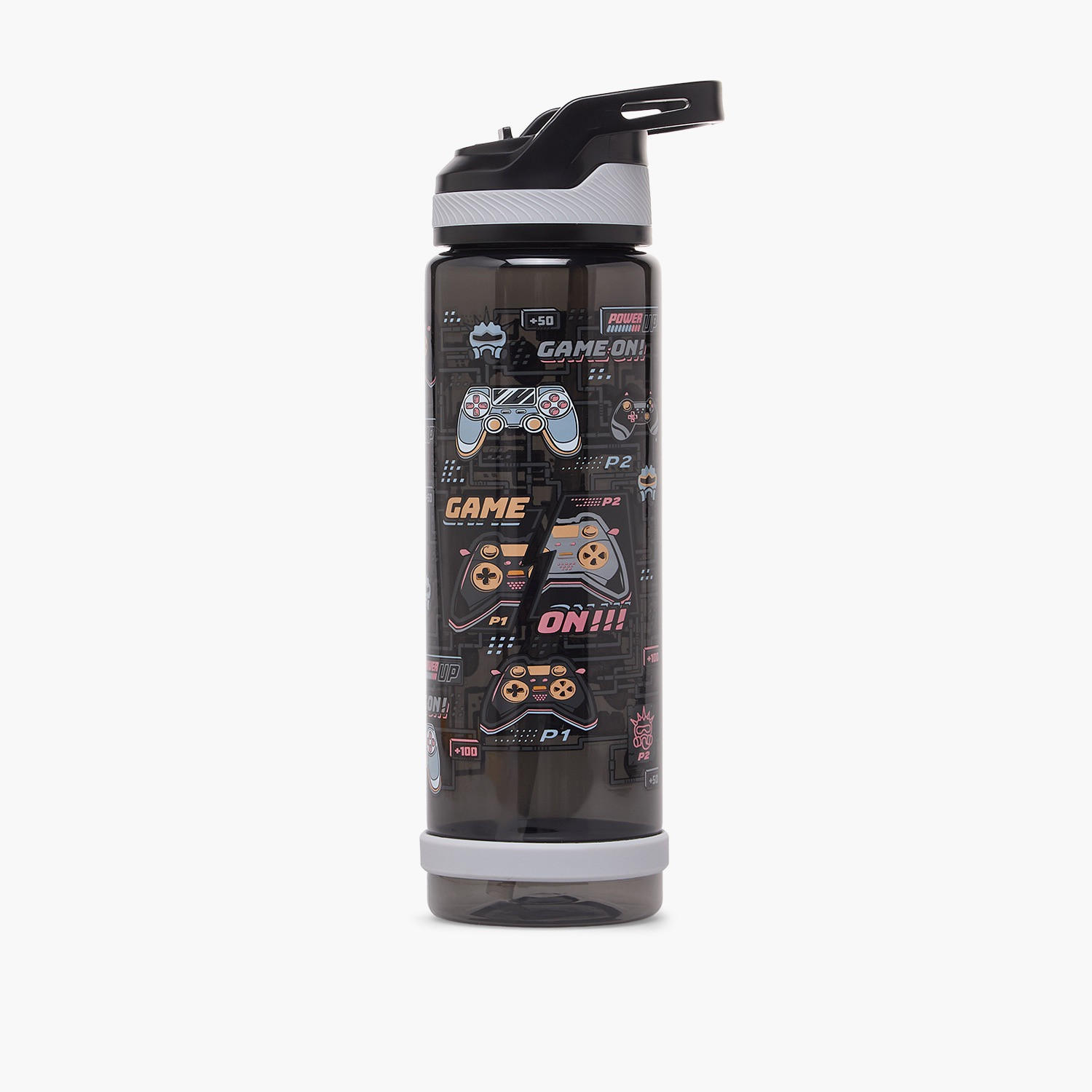 Game Print Water Bottle with Flip Spout and Handle - 750 ml-school-waterbottles-image-1