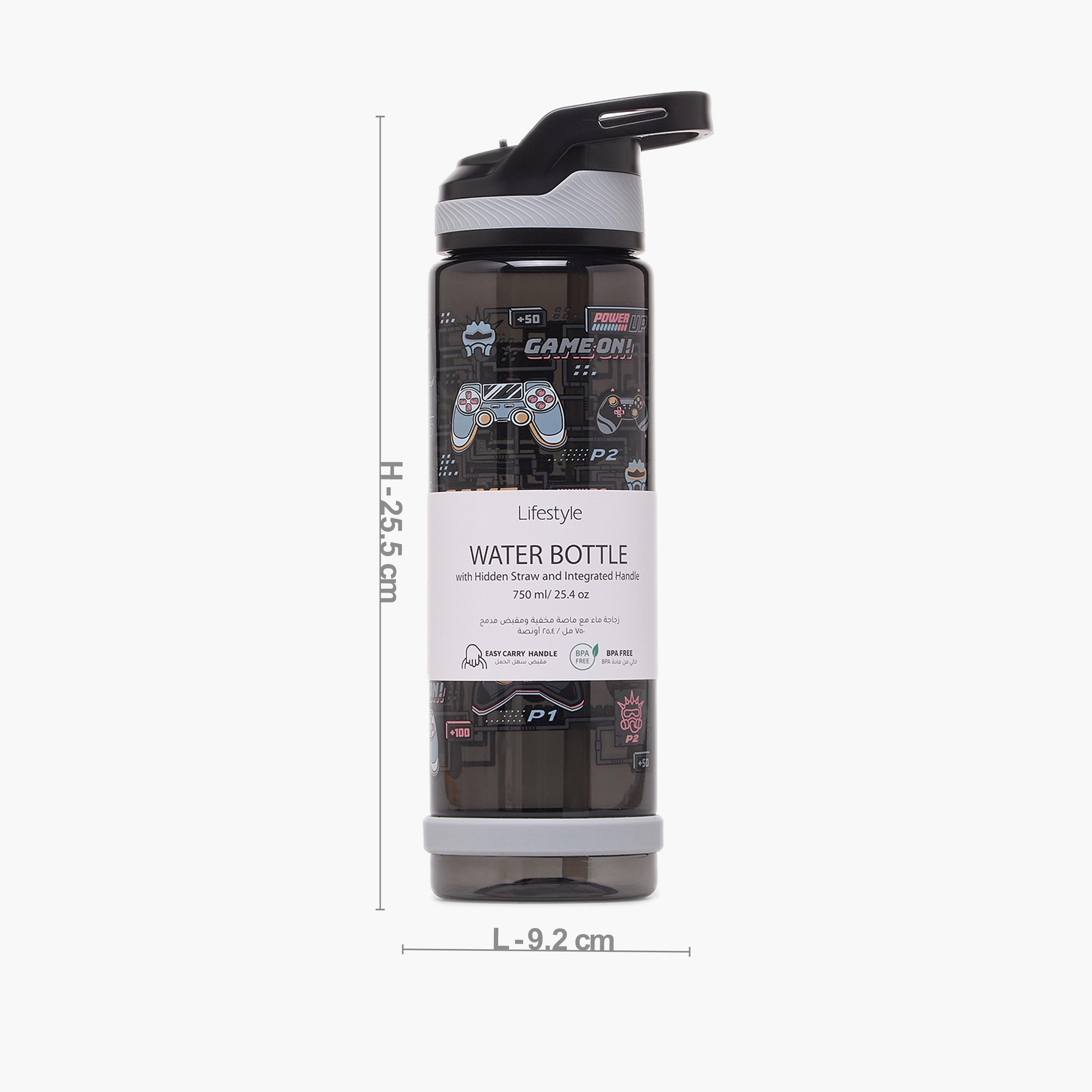 Game Print Water Bottle with Flip Spout and Handle - 750 ml-school-waterbottles-image-3