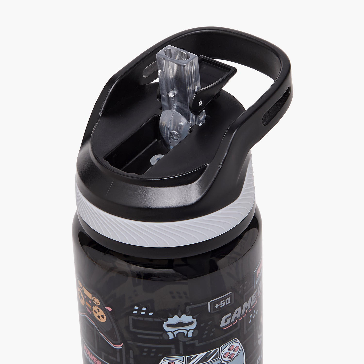 Game Print Water Bottle with Flip Spout and Handle - 750 ml-school-waterbottles-image-5