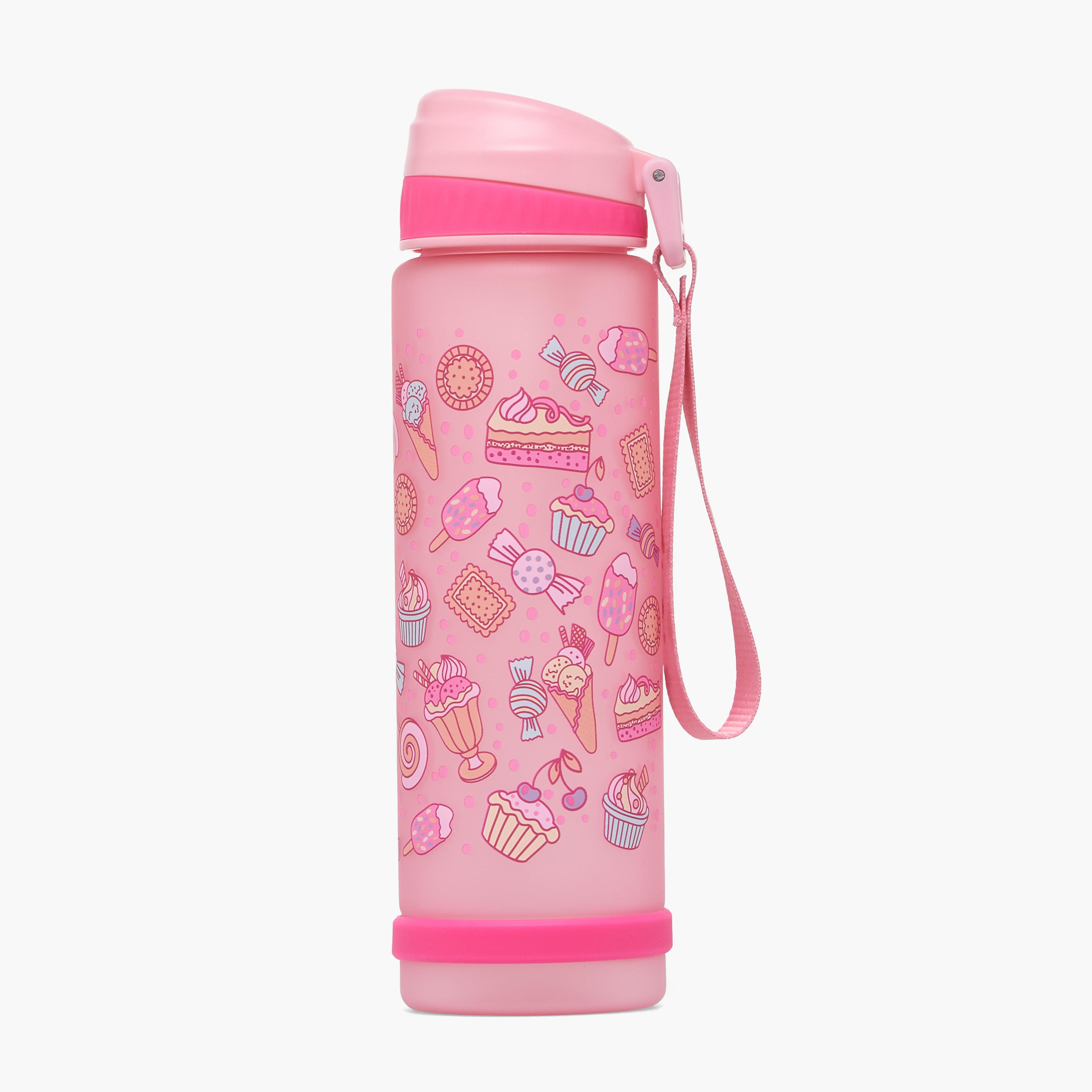 قارورة مياه بفوهة قابلة للطي وحزام مقبض وطبعات من ديزيرت - 750 مل-school-waterbottles-image-1