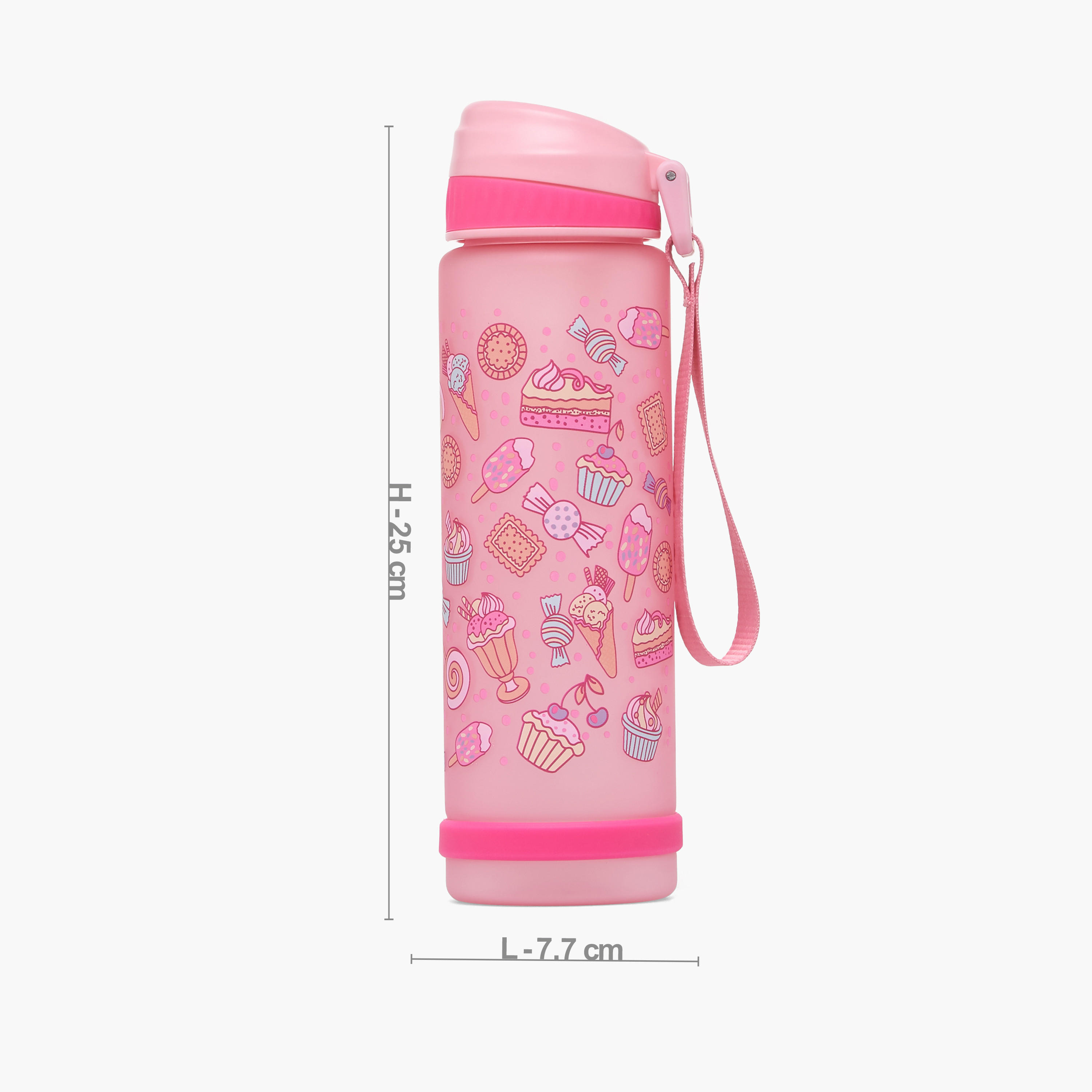 قارورة مياه بفوهة قابلة للطي وحزام مقبض وطبعات من ديزيرت - 750 مل-school-waterbottles-image-3