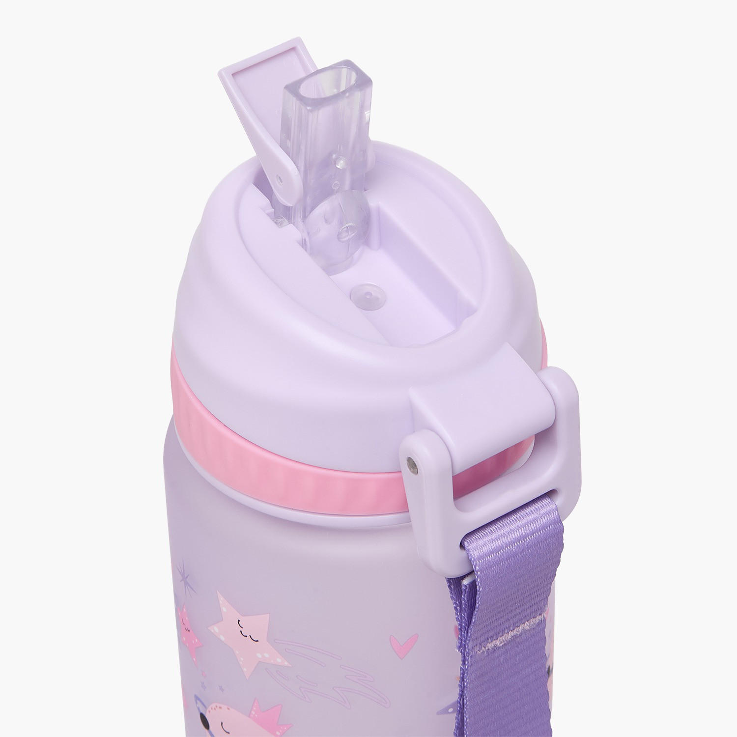Space Print Water Bottle with Flip Spout and Strap Handle - 750 ml-school-waterbottles-image-5