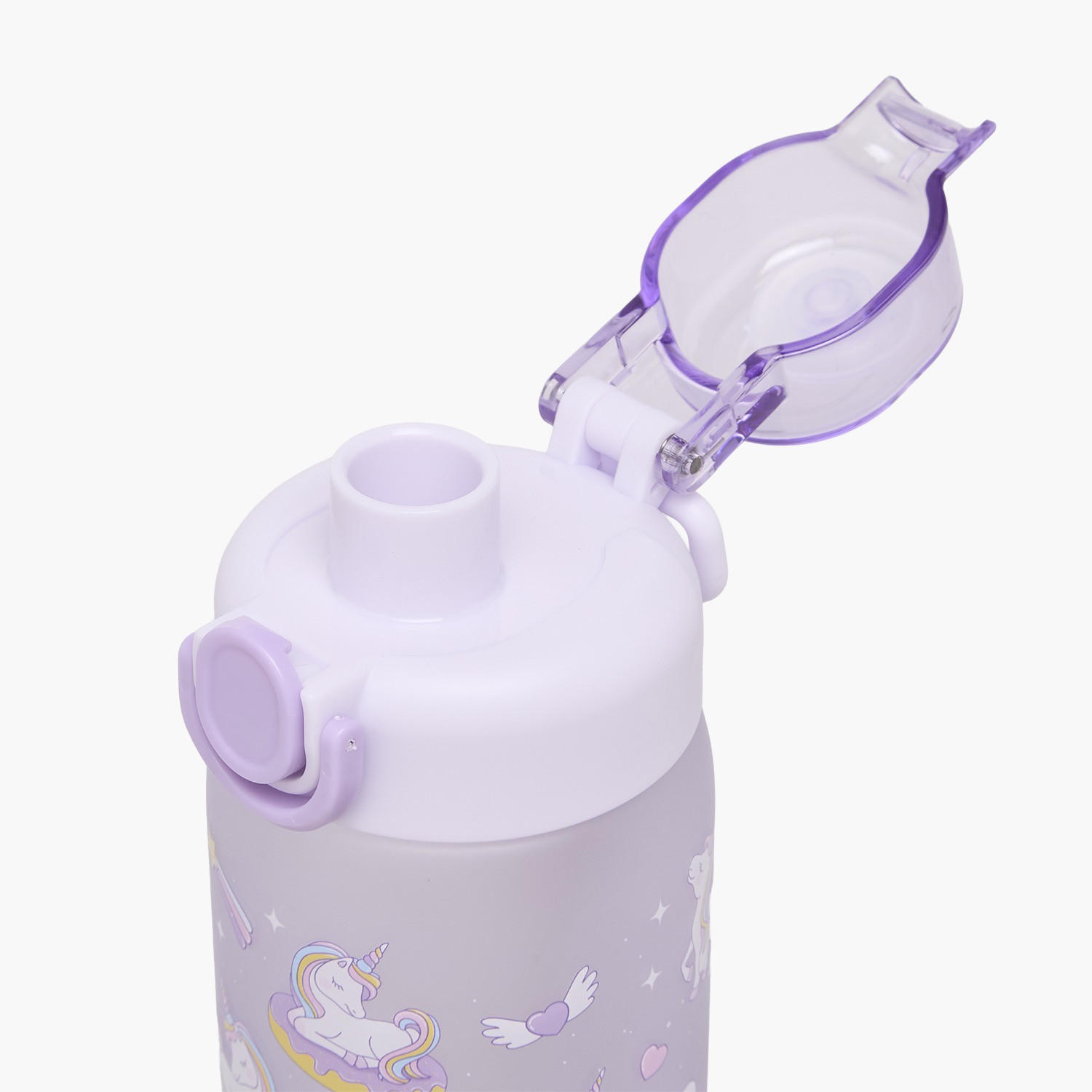 Unicorn Print Water Bottle with Spout and Flip Lid - 750 ml-school-waterbottles-image-5