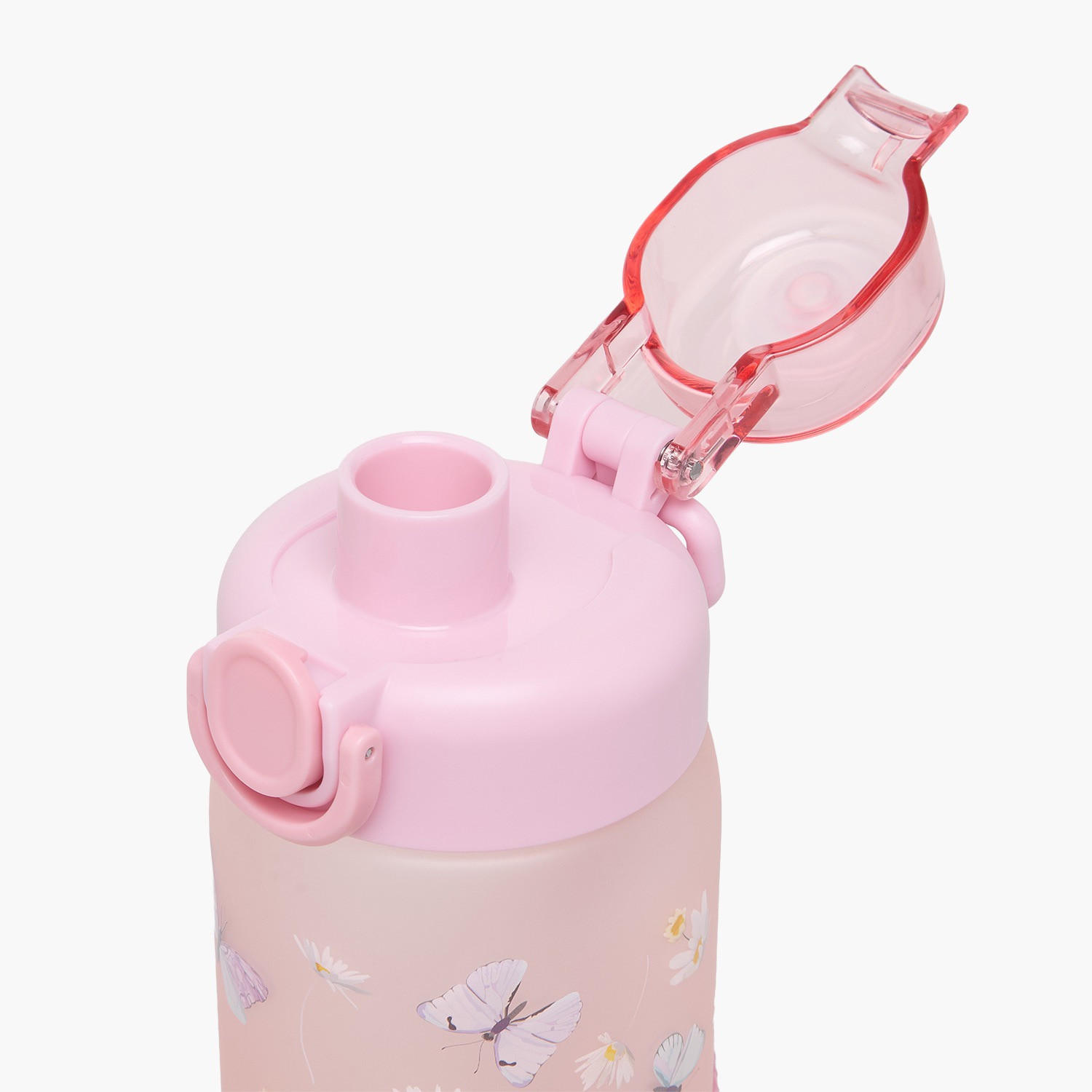 قارورة ماء بطبعة فراشة مع فوهة شرب وغطاء قلّاب - 750 مل-school-waterbottles-image-5