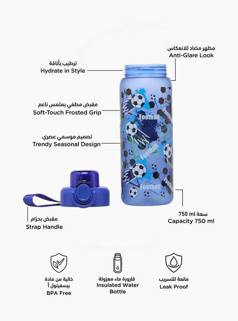 قارورة مياه بفوهة وحلقة معصم وطبعات - 750 مل-school-waterbottles-image-2