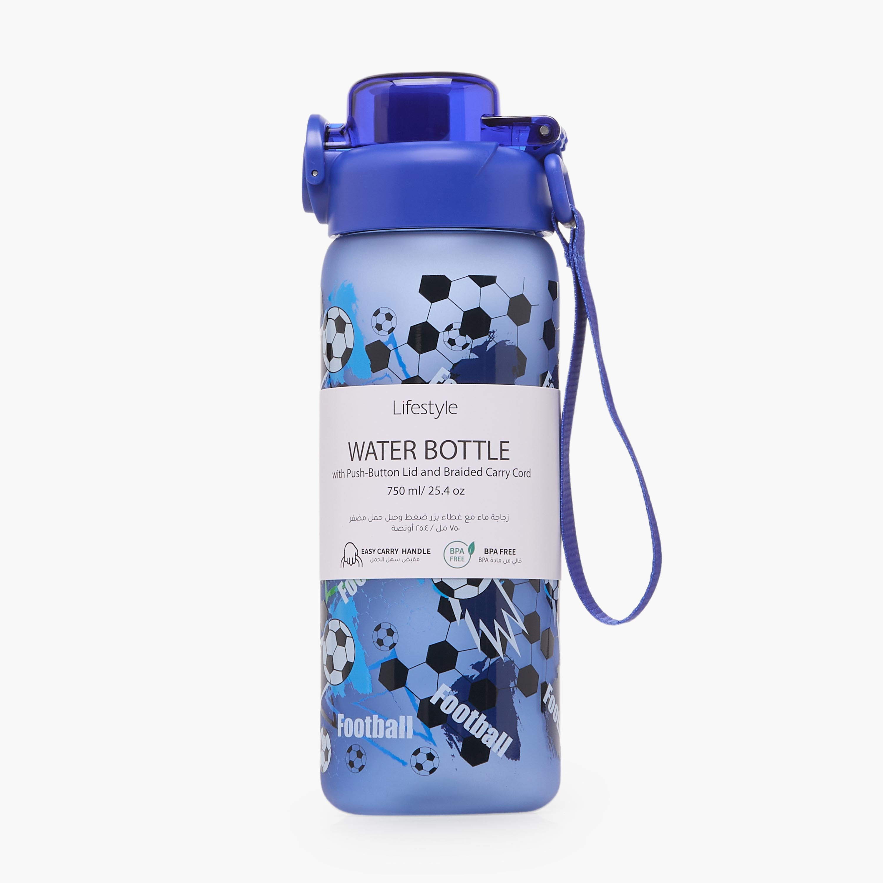 قارورة مياه بفوهة وحلقة معصم وطبعات -  750 مل-school-waterbottles-image-3