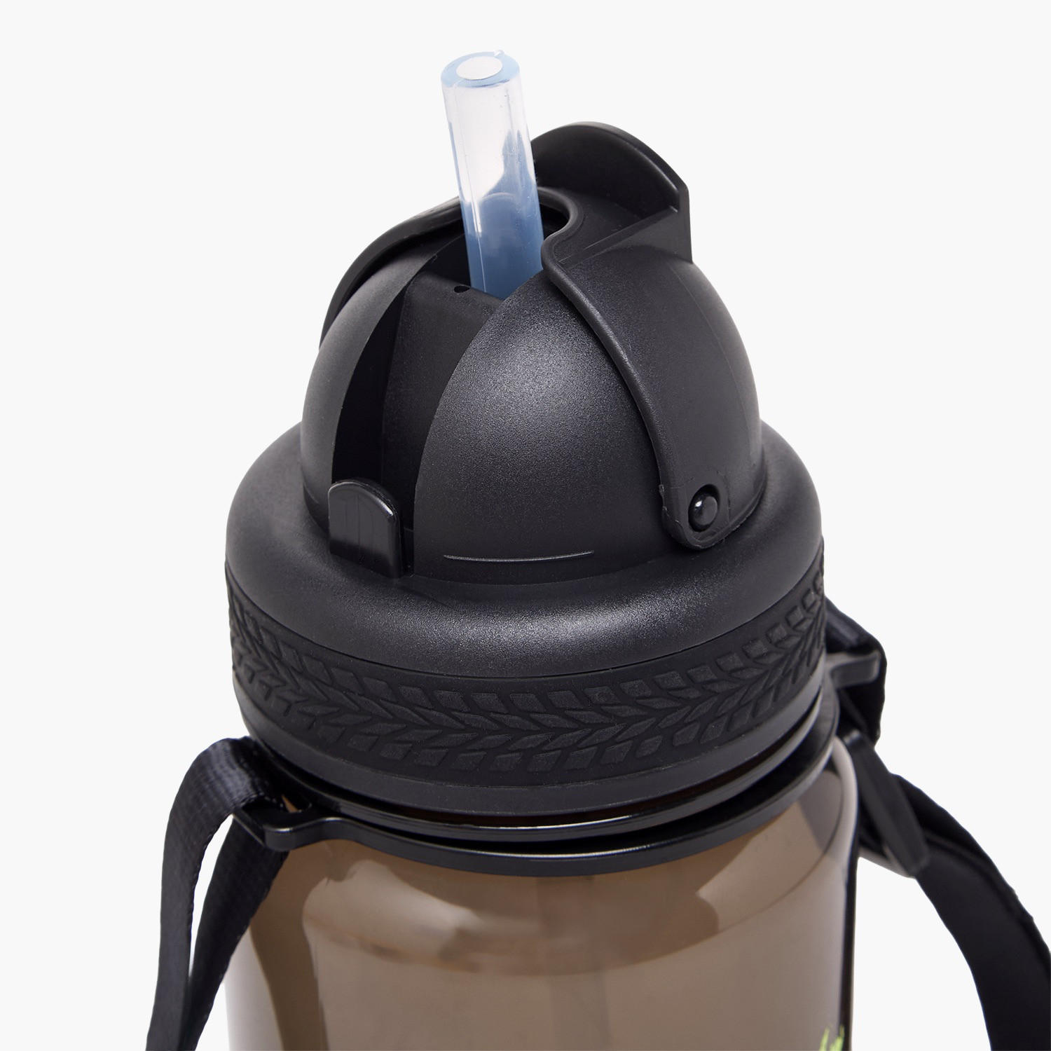 Monster Truck Print Water Bottle with Straw and Flip Lid - 350 ml-school-waterbottles-image-5