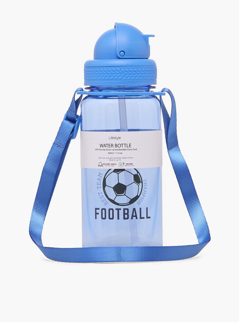 قارورة ماء بطبعة كرة قدم مع غطاء قلّاب - 350 مل-school-waterbottles-image-3
