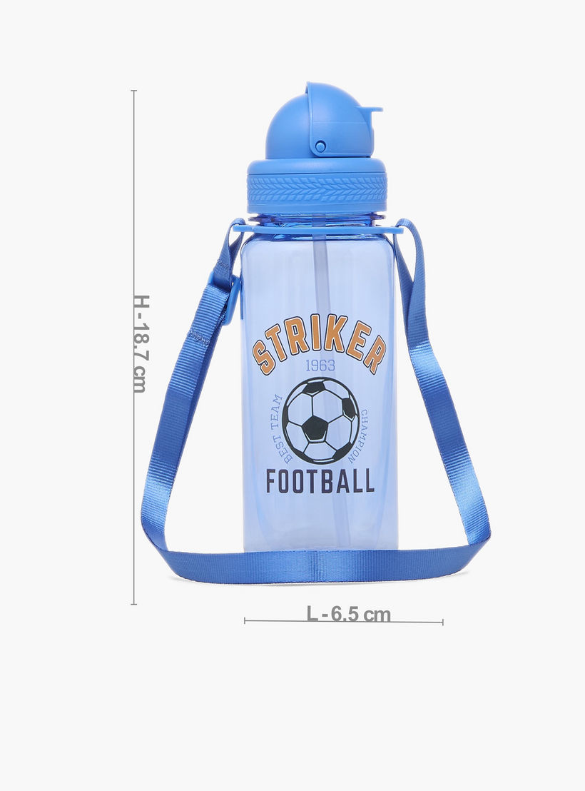 قارورة ماء بطبعة كرة قدم مع غطاء قلّاب - 350 مل-school-waterbottles-image-4