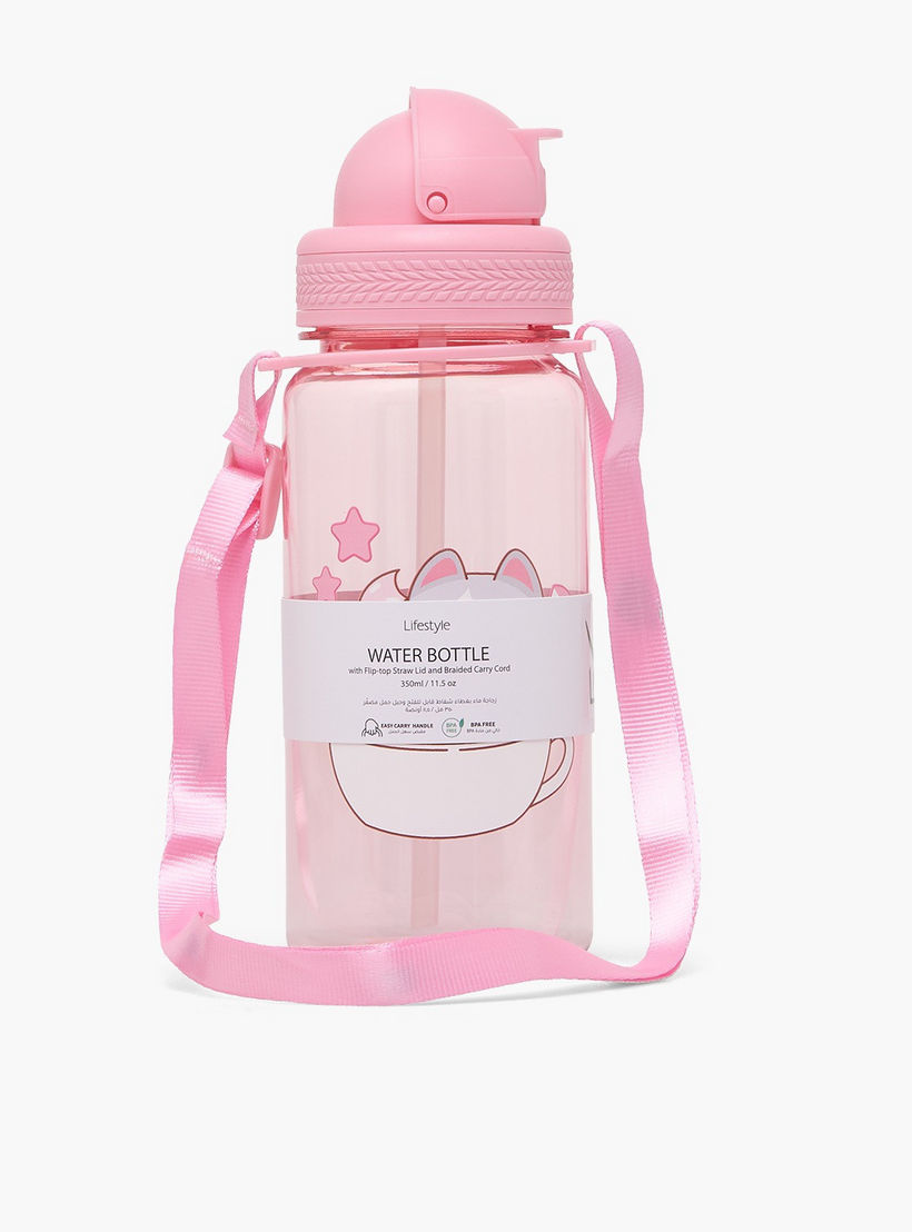 قارورة مياه بغطاء قلاب وطبعات قطة - 350 مل-school-waterbottles-image-3
