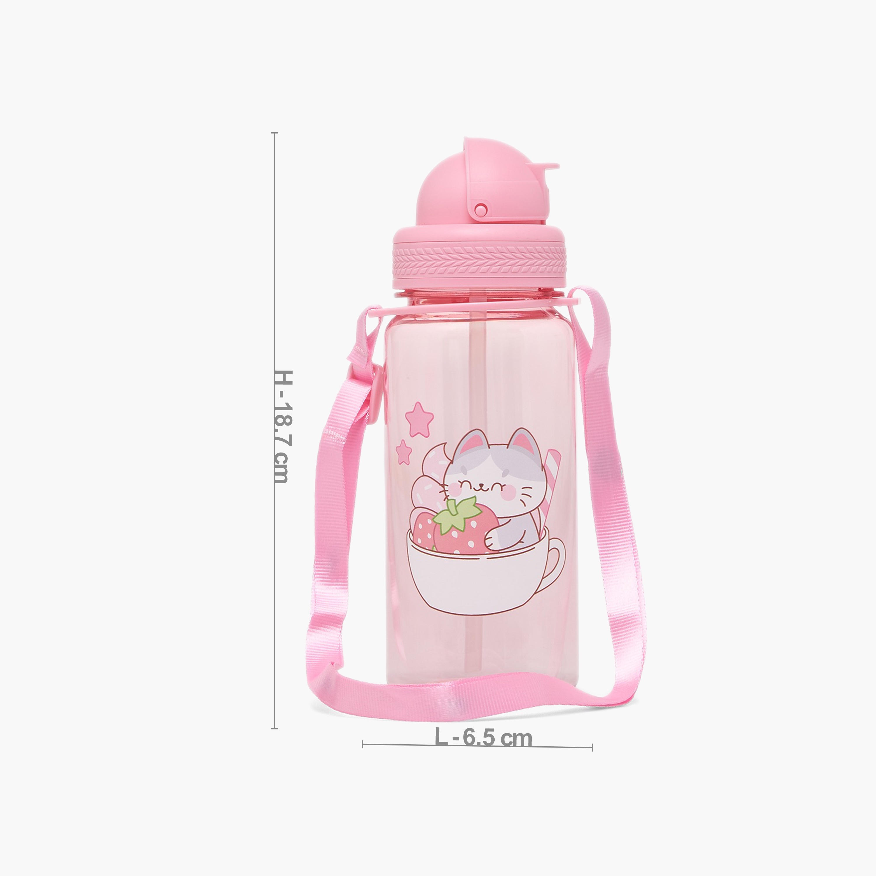 قارورة مياه بغطاء قلاب وطبعات قطة - 350 مل-school-waterbottles-image-4