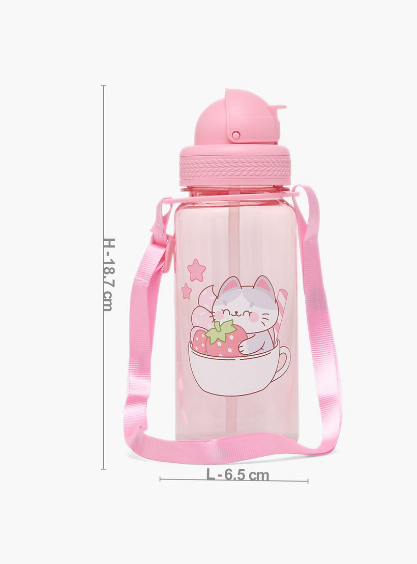 قارورة مياه بغطاء قلاب وطبعات قطة - 350 مل-school-waterbottles-image-4