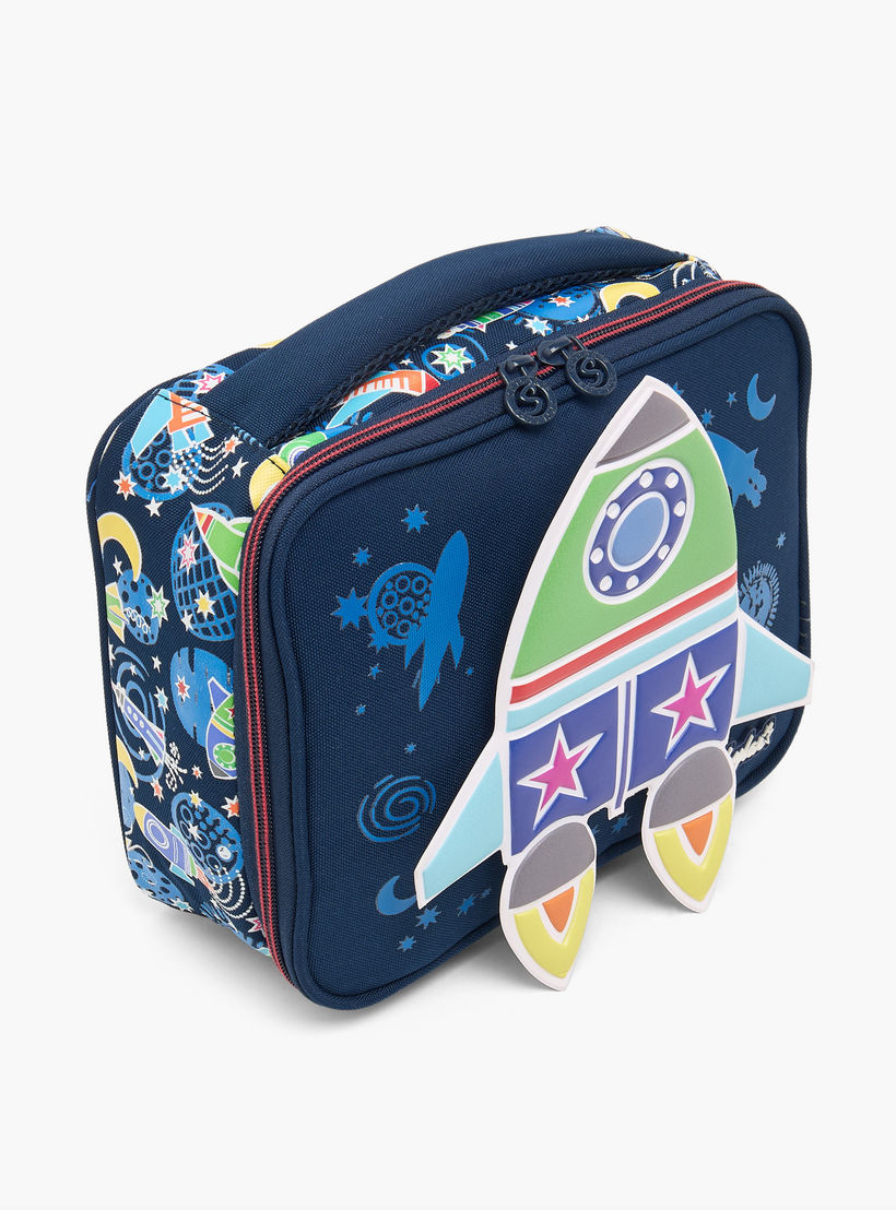 Skylar Space Print Lunch Bag for Boys 2-5 Years with Insulation Design-school-lunchessentials-lunchbags-image-2