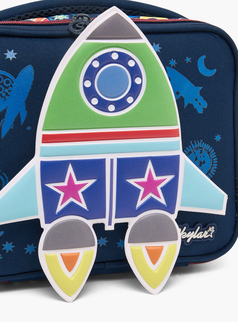 Skylar Space Print Lunch Bag for Boys 2-5 Years with Insulation Design-school-lunchessentials-lunchbags-image-3