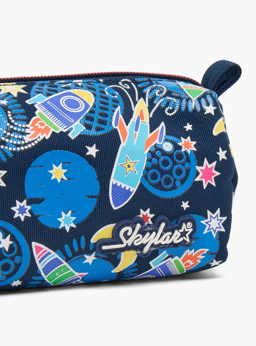 Skylar Space Print Pencil Pouch with Zip Closure-school-stationery-pencilcases-image-7