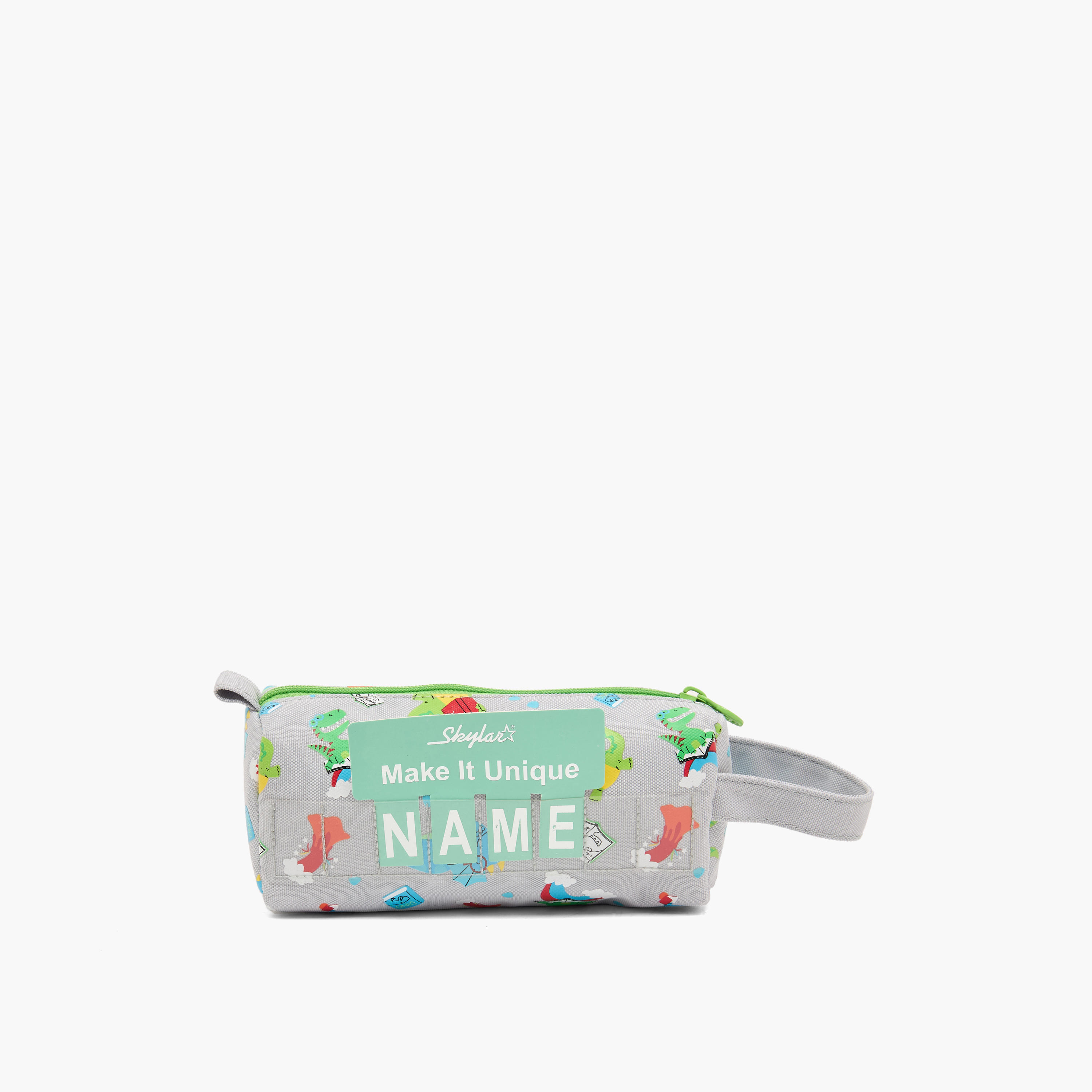 Skylar Dinosaur Print Pencil Pouch with Zip Closure-school-stationery-pencilcases-image-4