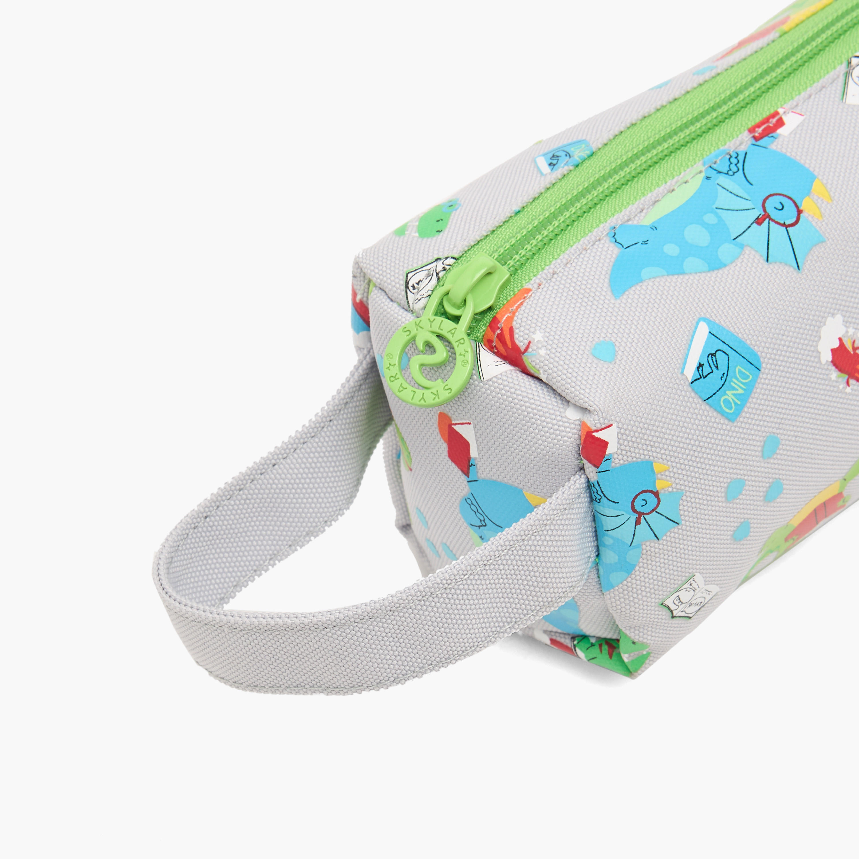 Skylar Dinosaur Print Pencil Pouch with Zip Closure-school-stationery-pencilcases-image-6