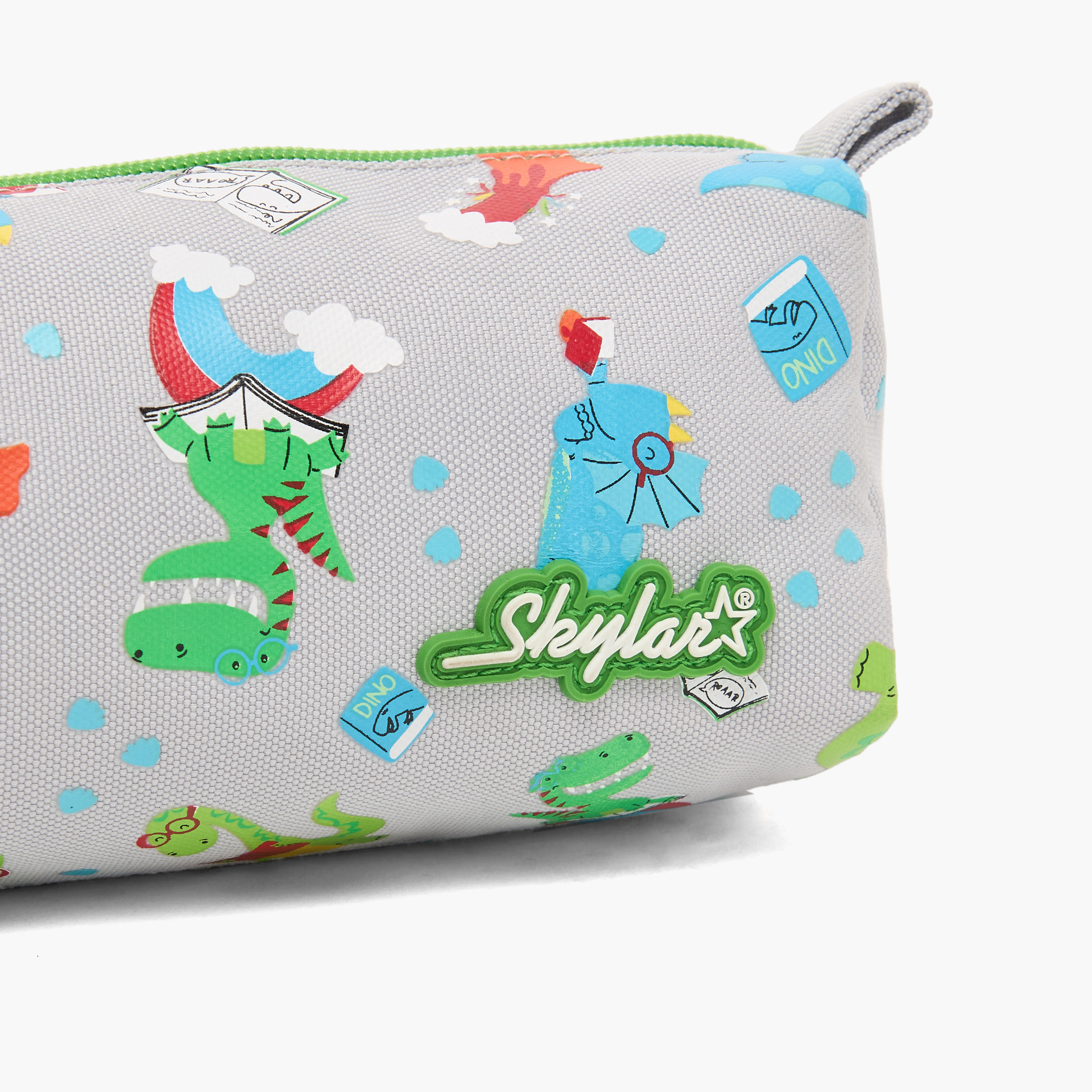 Skylar Dinosaur Print Pencil Pouch with Zip Closure-school-stationery-pencilcases-image-7