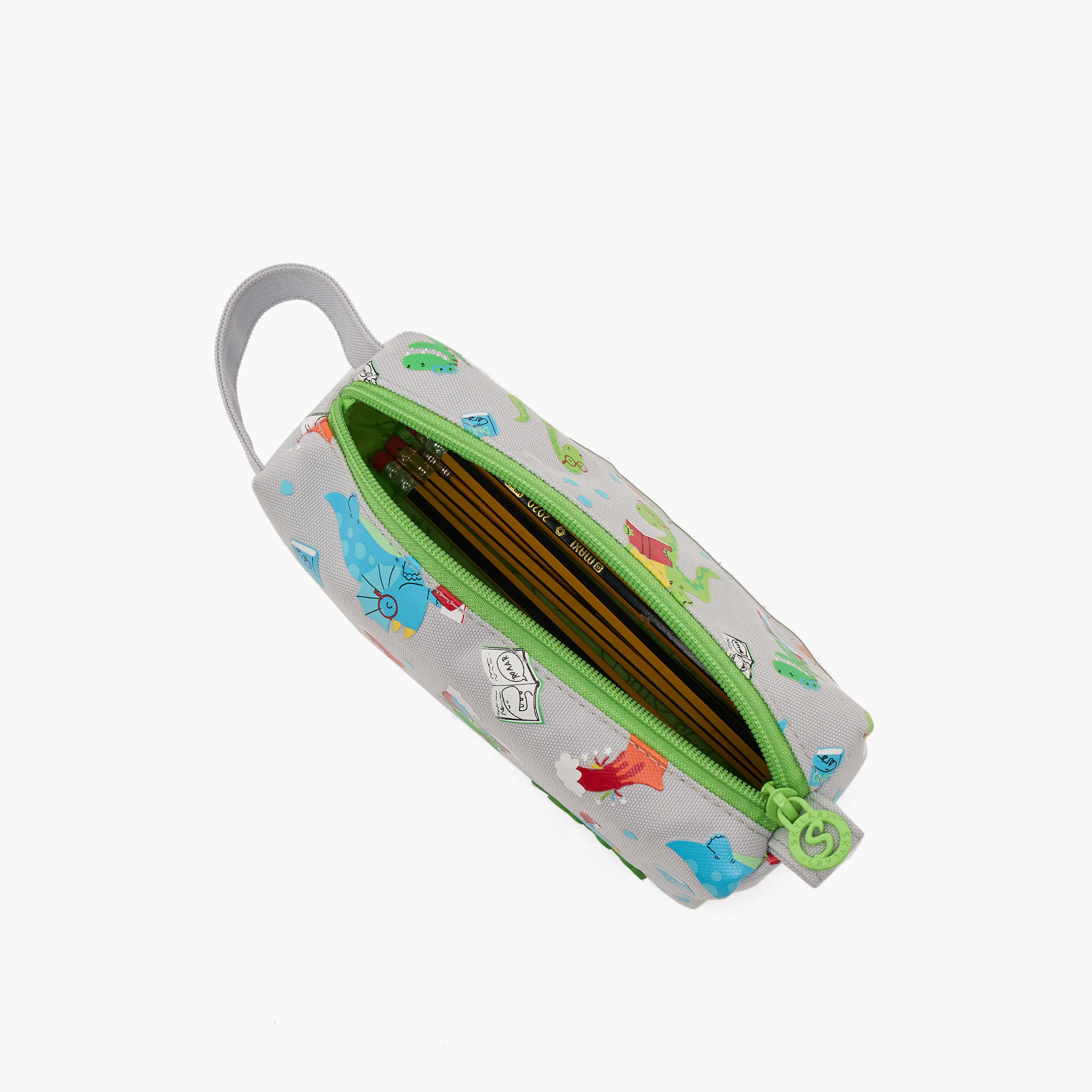 Skylar Dinosaur Print Pencil Pouch with Zip Closure-school-stationery-pencilcases-image-8