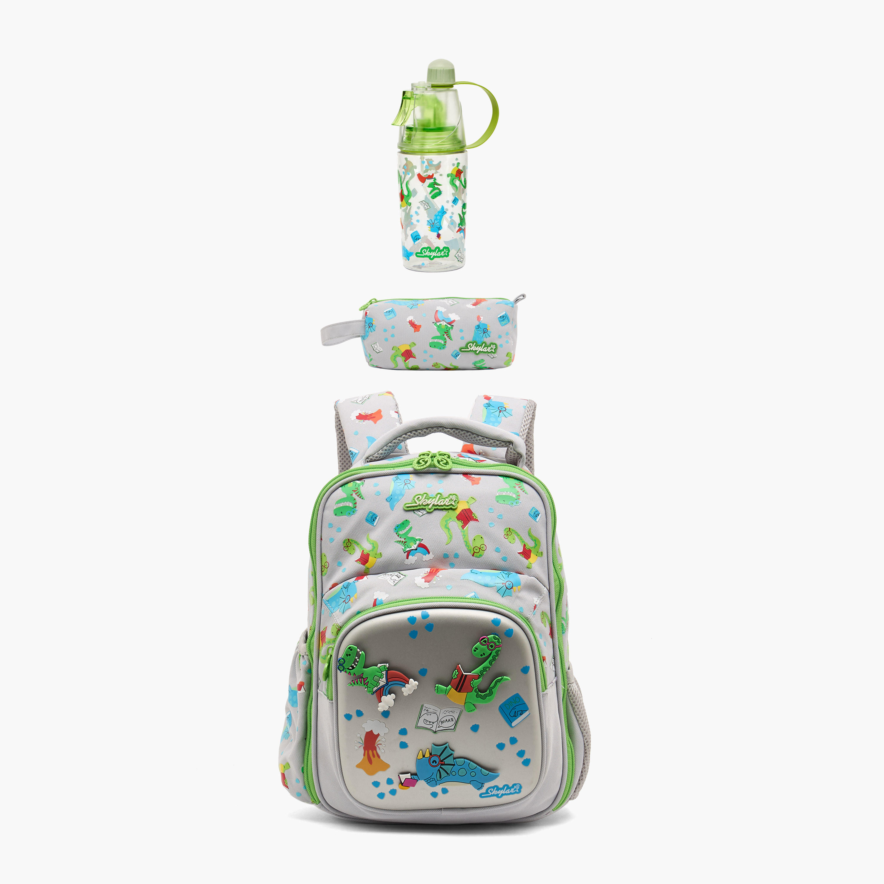 Skylar Dinosaur Print Pencil Pouch with Zip Closure-school-stationery-pencilcases-image-9