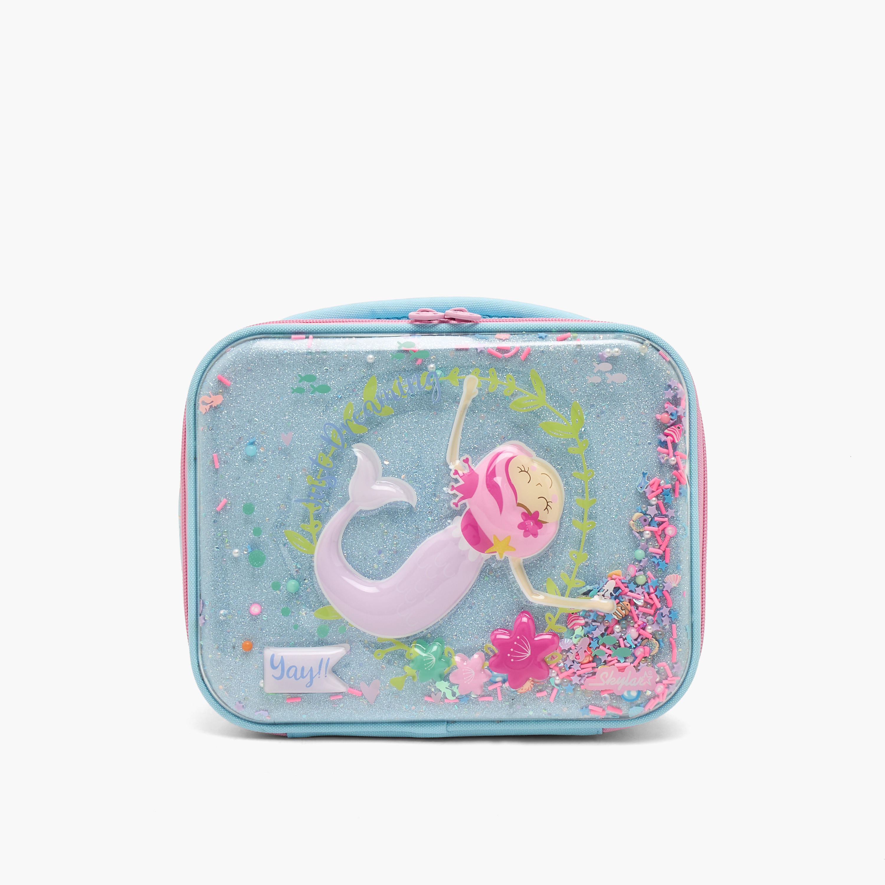 Skylar Mermaid Print Lunch Bag for Girls 2-5 Years with Insulation Design-school-lunchessentials-lunchbags-image-1