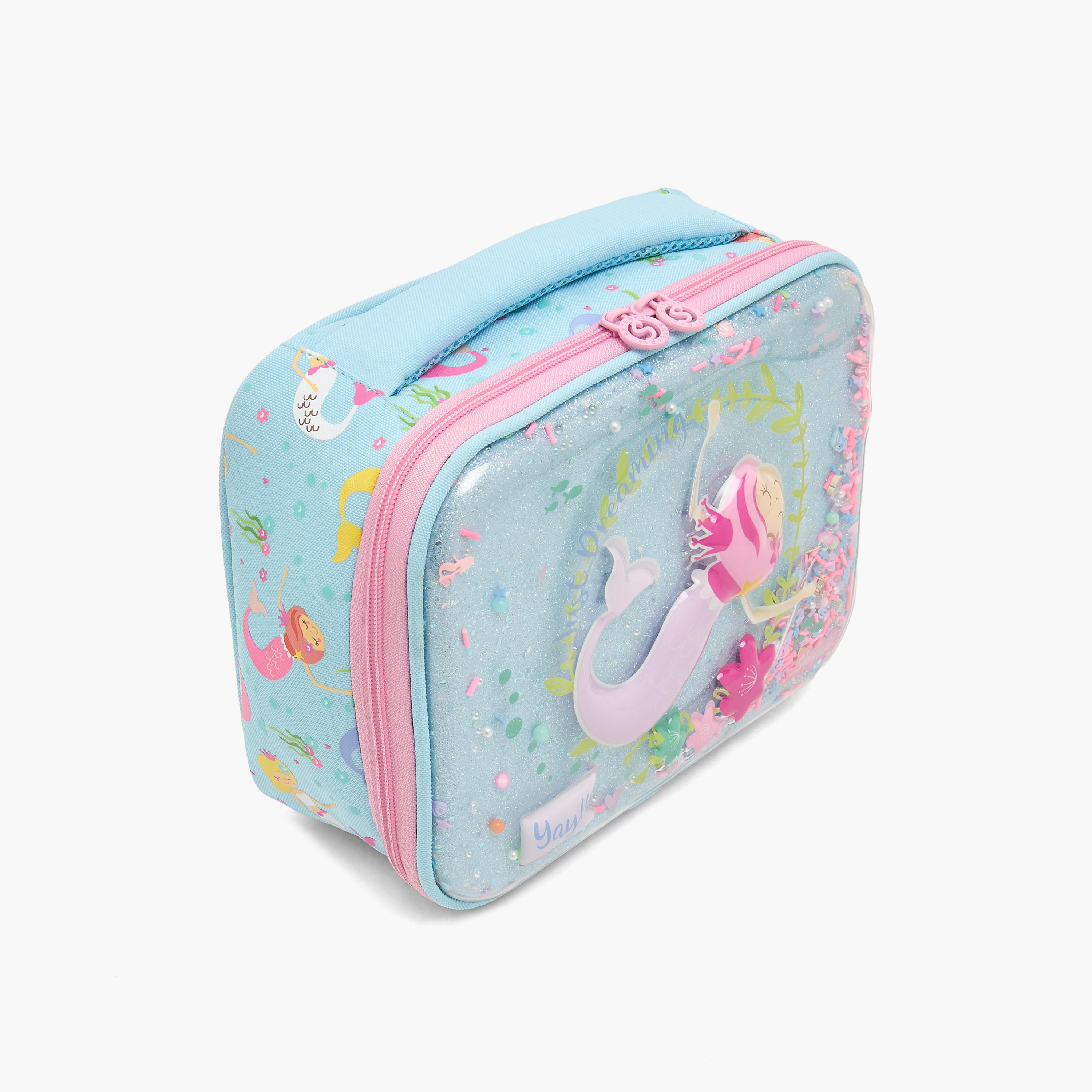 Skylar Mermaid Print Lunch Bag for Girls 2-5 Years with Insulation Design-school-lunchessentials-lunchbags-image-2