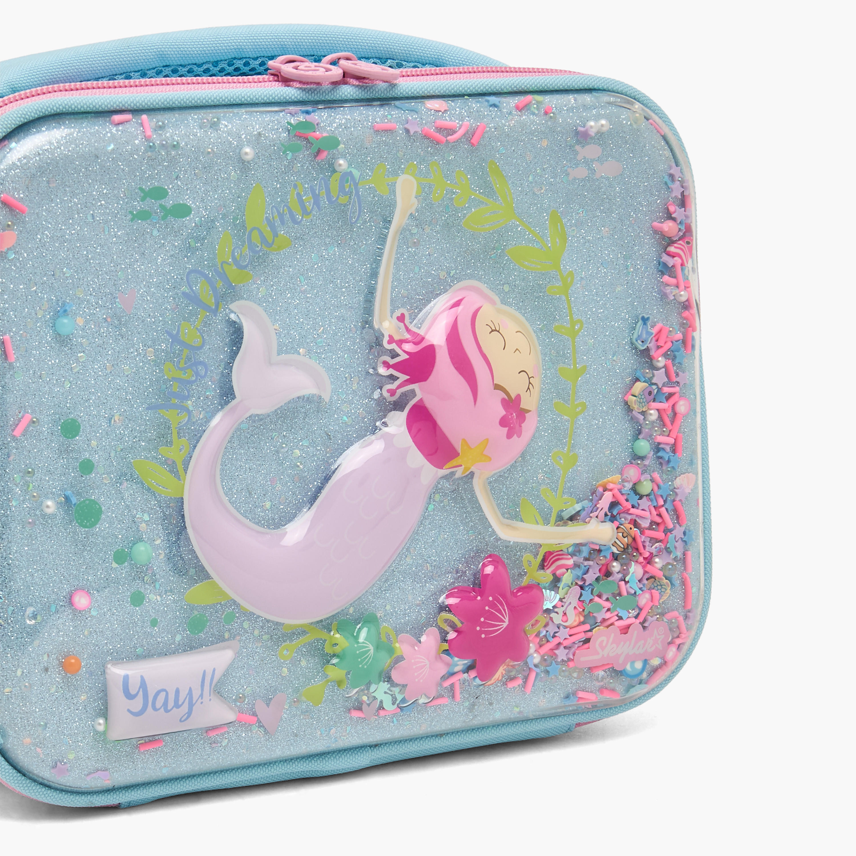 Skylar Mermaid Print Lunch Bag for Girls 2-5 Years with Insulation Design-school-lunchessentials-lunchbags-image-3