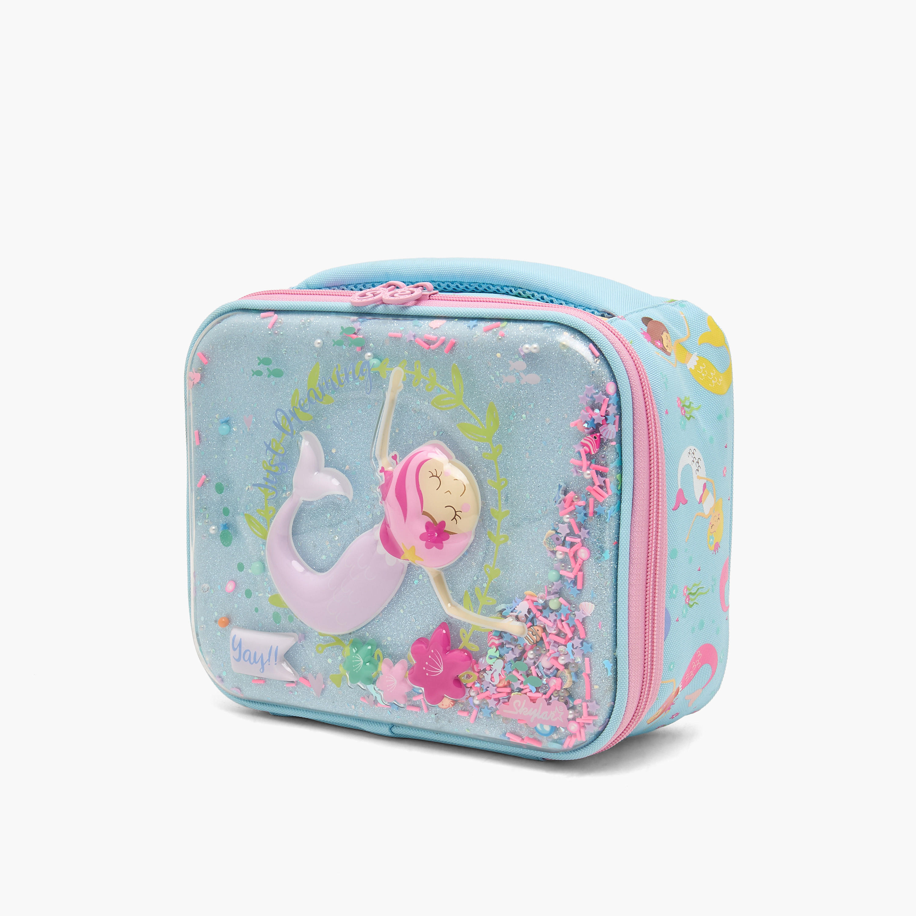Skylar Mermaid Print Lunch Bag for Girls 2-5 Years with Insulation Design-school-lunchessentials-lunchbags-image-6