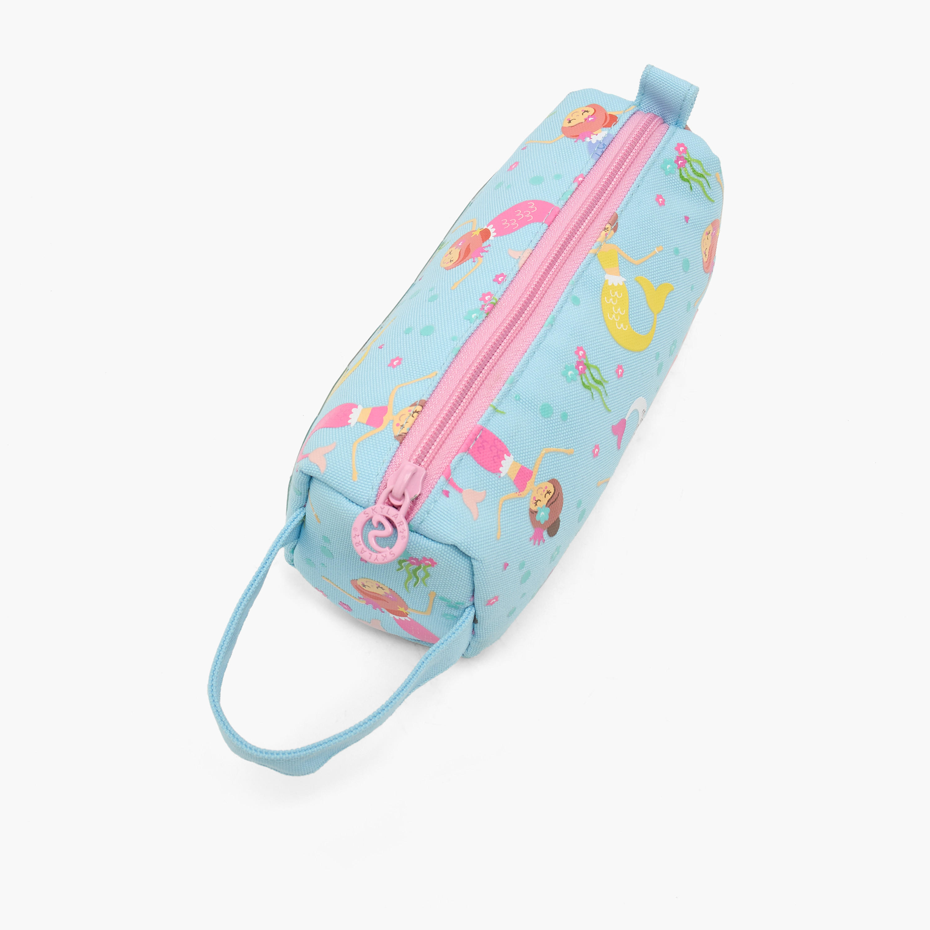 Skylar Mermaid Print Pencil Pouch with Zip Closure-school-stationery-pencilcases-image-2