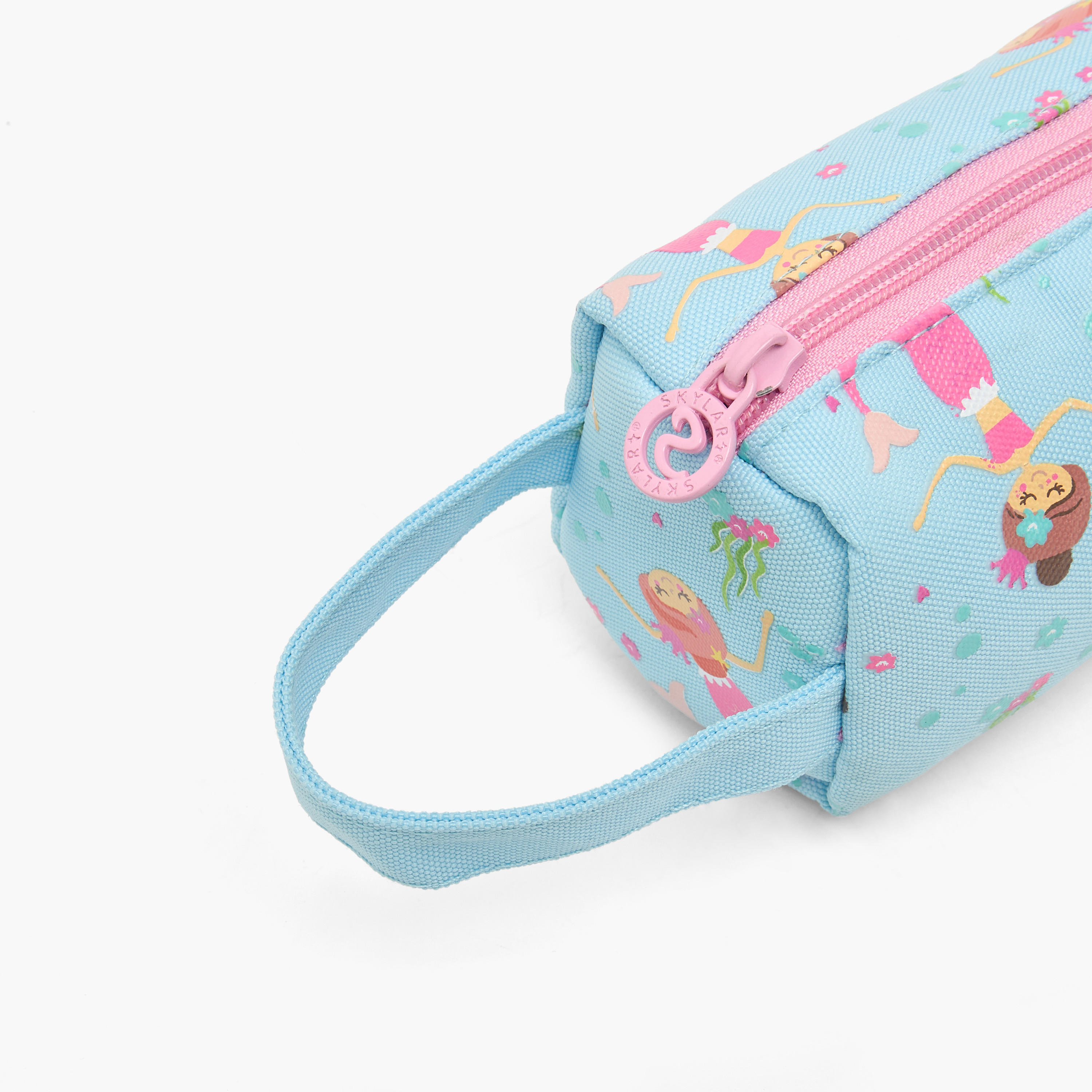 Skylar Mermaid Print Pencil Pouch with Zip Closure-school-stationery-pencilcases-image-6