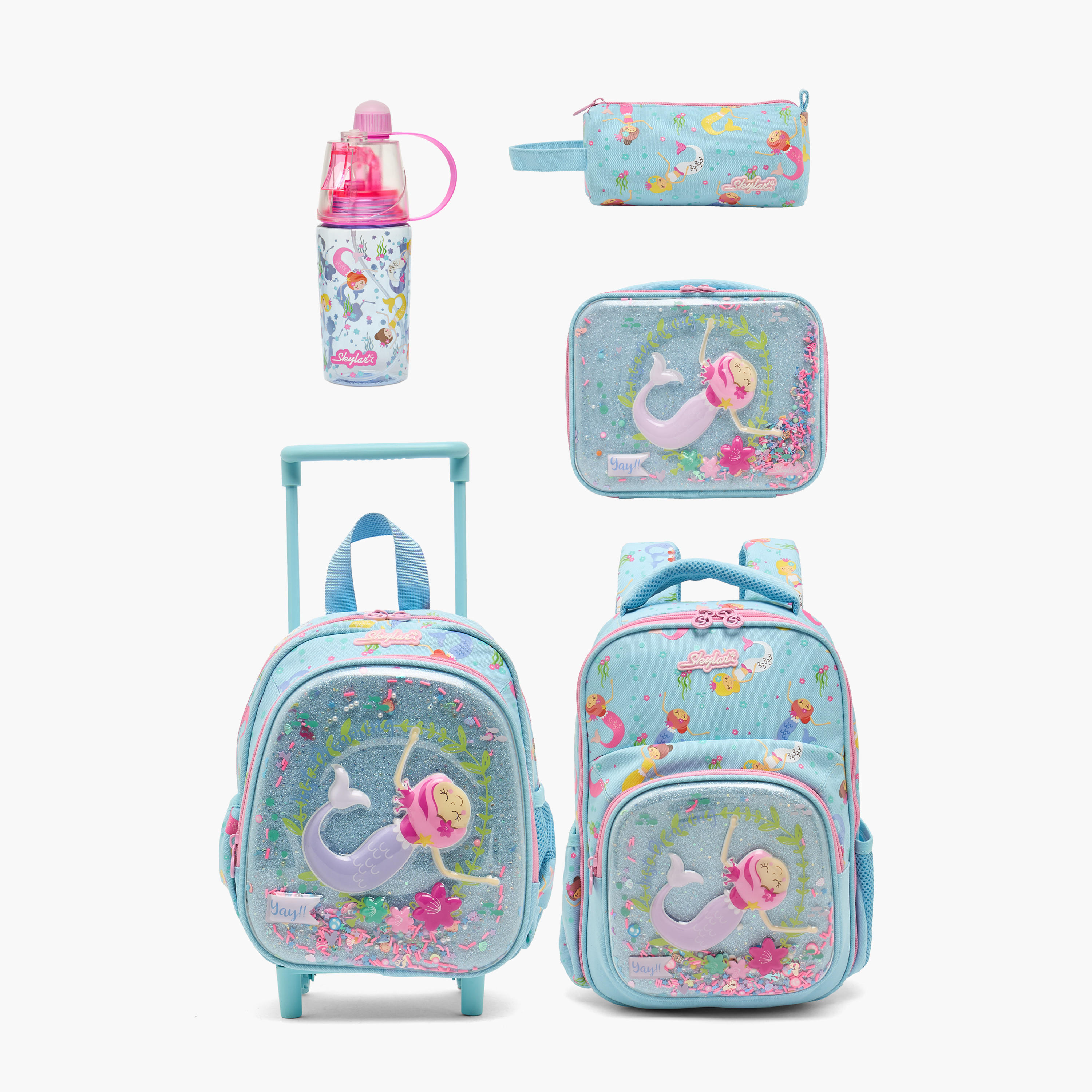 قارورة مياه تريتان بطبعة حورية البحر بفوهة شرب وفوهة رش من سكايلر-school-waterbottles-image-7