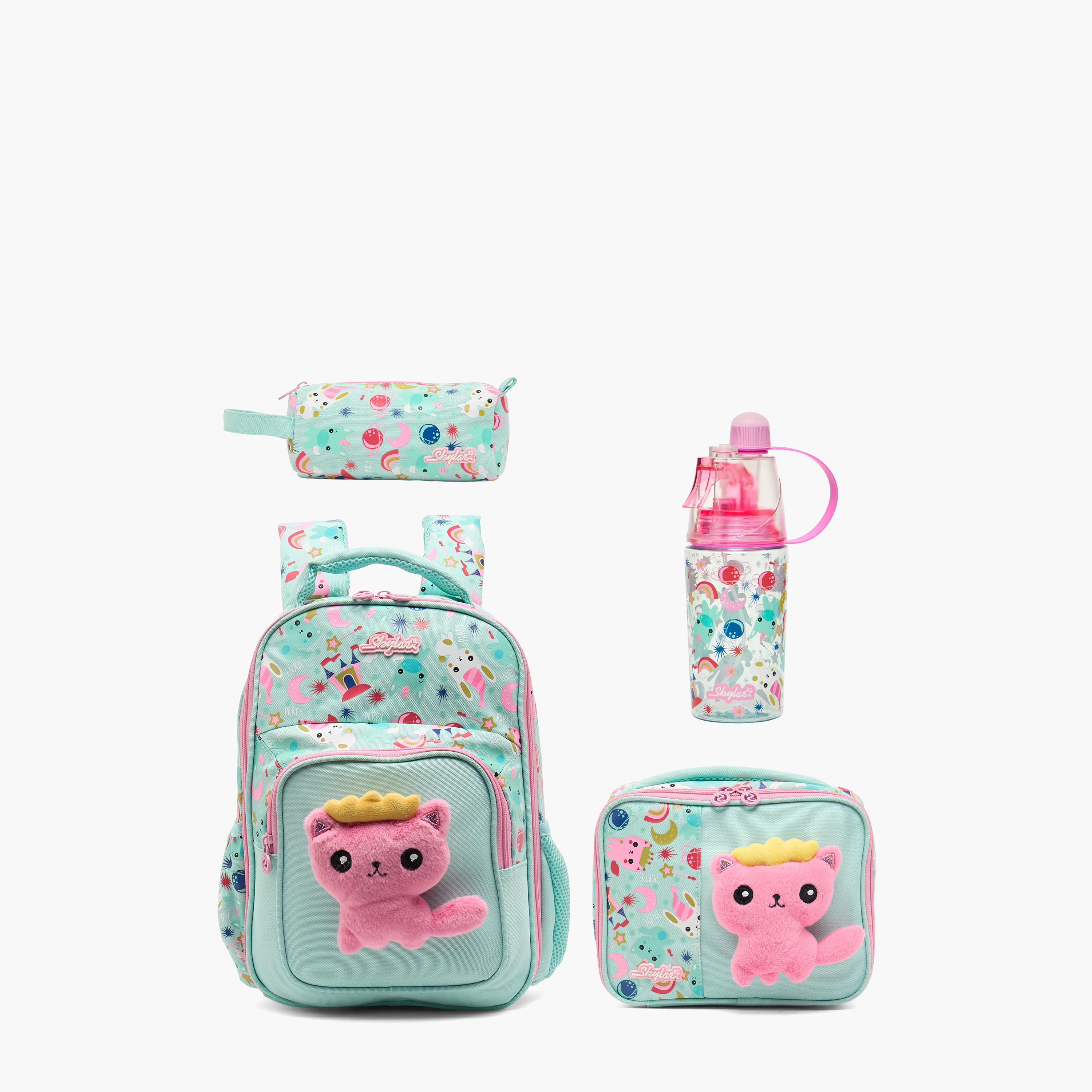 شنطة غداء بطبعة قطة للبنات من سنتين إلى 5 سنوات بعازل حراري من سكايلر-school-lunchessentials-lunchbags-image-8