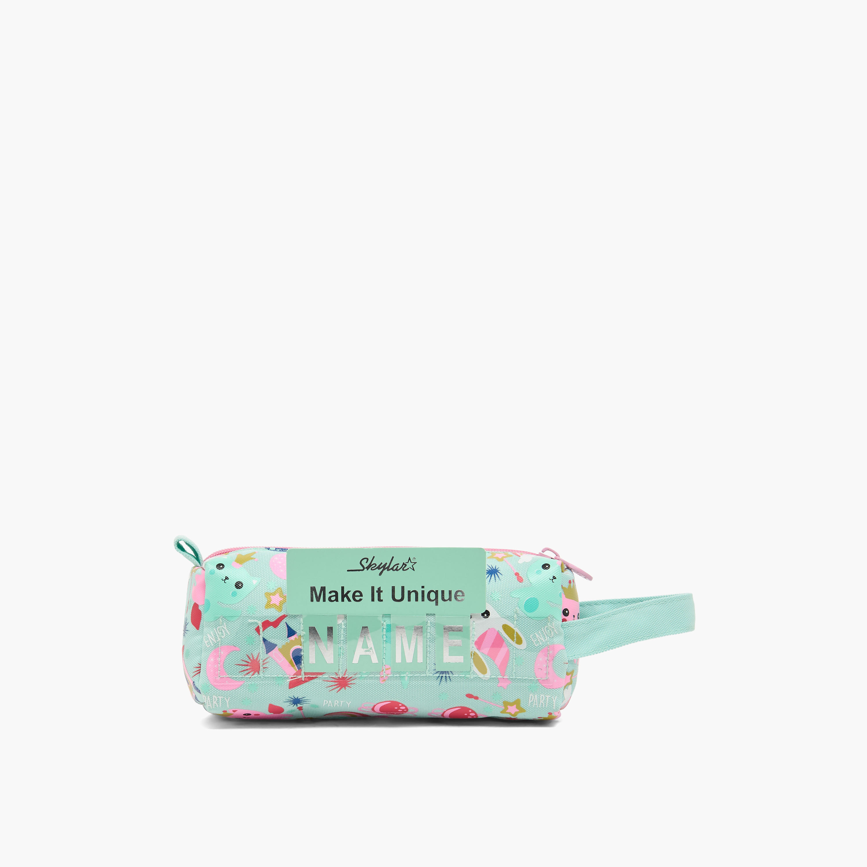 Skylar Unicorn Print Pencil Pouch with Zip Closure-school-stationery-pencilcases-image-4