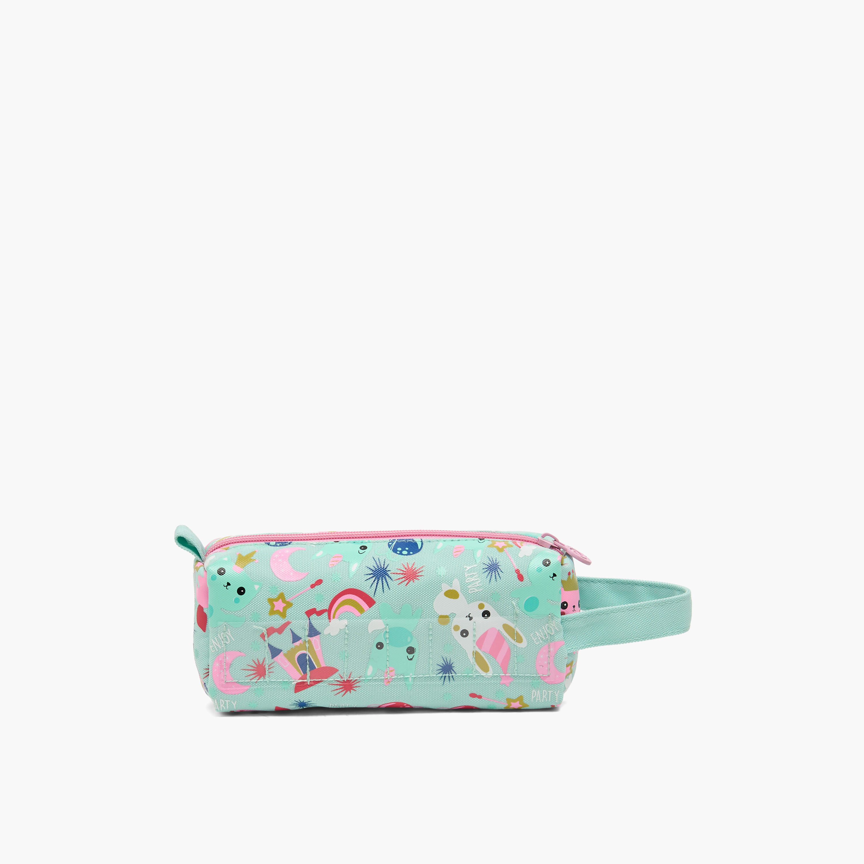 Skylar Unicorn Print Pencil Pouch with Zip Closure-school-stationery-pencilcases-image-5
