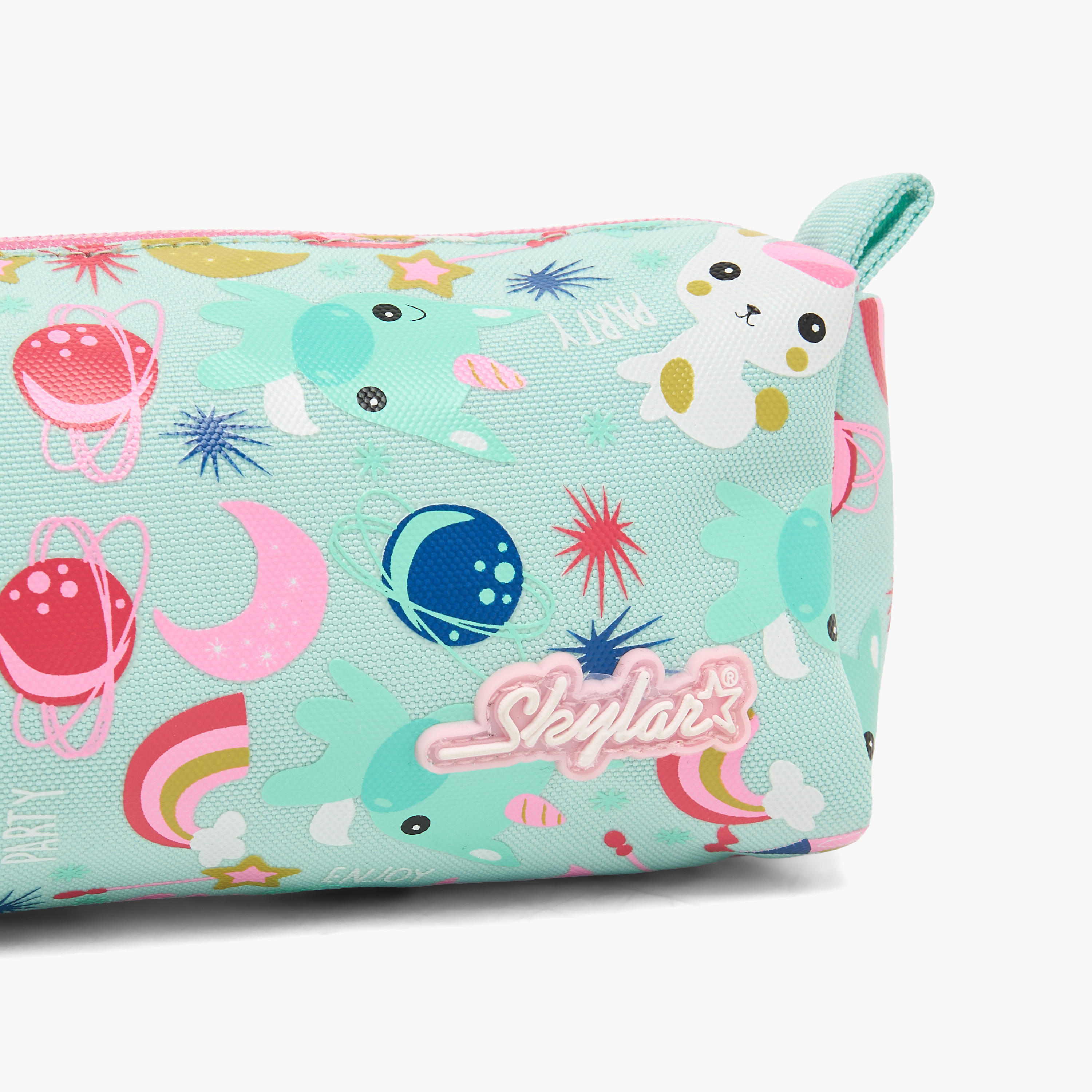 Skylar Unicorn Print Pencil Pouch with Zip Closure-school-stationery-pencilcases-image-7