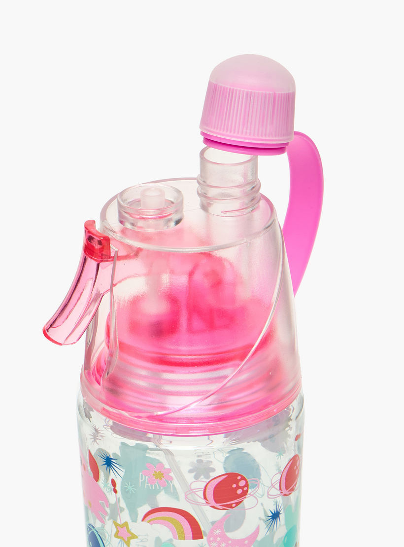 Skylar Unicorn Print Tritan Water Bottle with Spout and Spray Nozzle-school-waterbottles-image-6