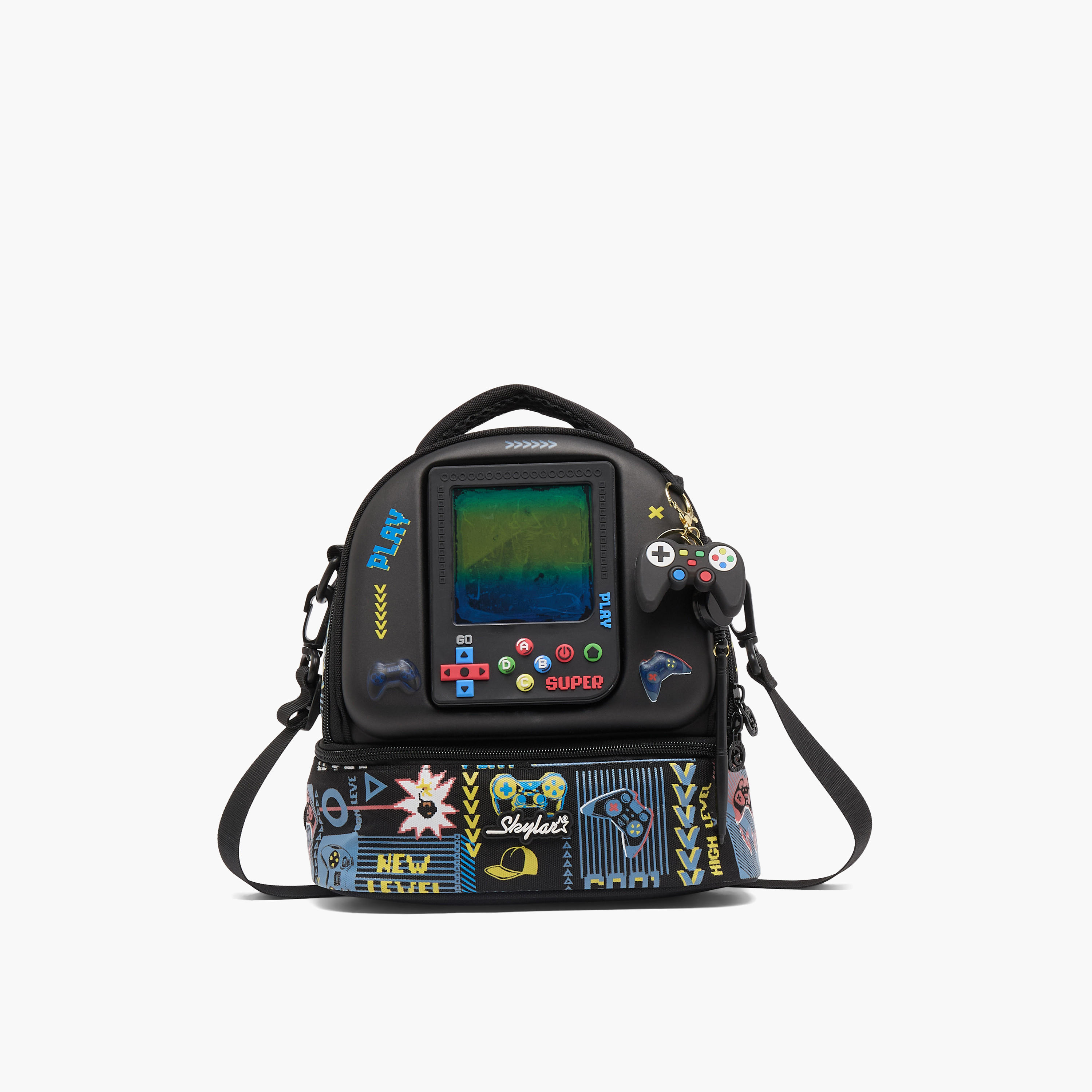 شنطة غداء بتصميم عازل وطبعات ألعاب للأولاد بعمر 5-8 سنوات من سكايلار-school-lunchessentials-lunchbags-image-1