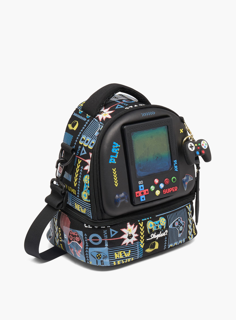 شنطة غداء بتصميم عازل وطبعات ألعاب للأولاد بعمر 5-8 سنوات من سكايلار-school-lunchessentials-lunchbags-image-2