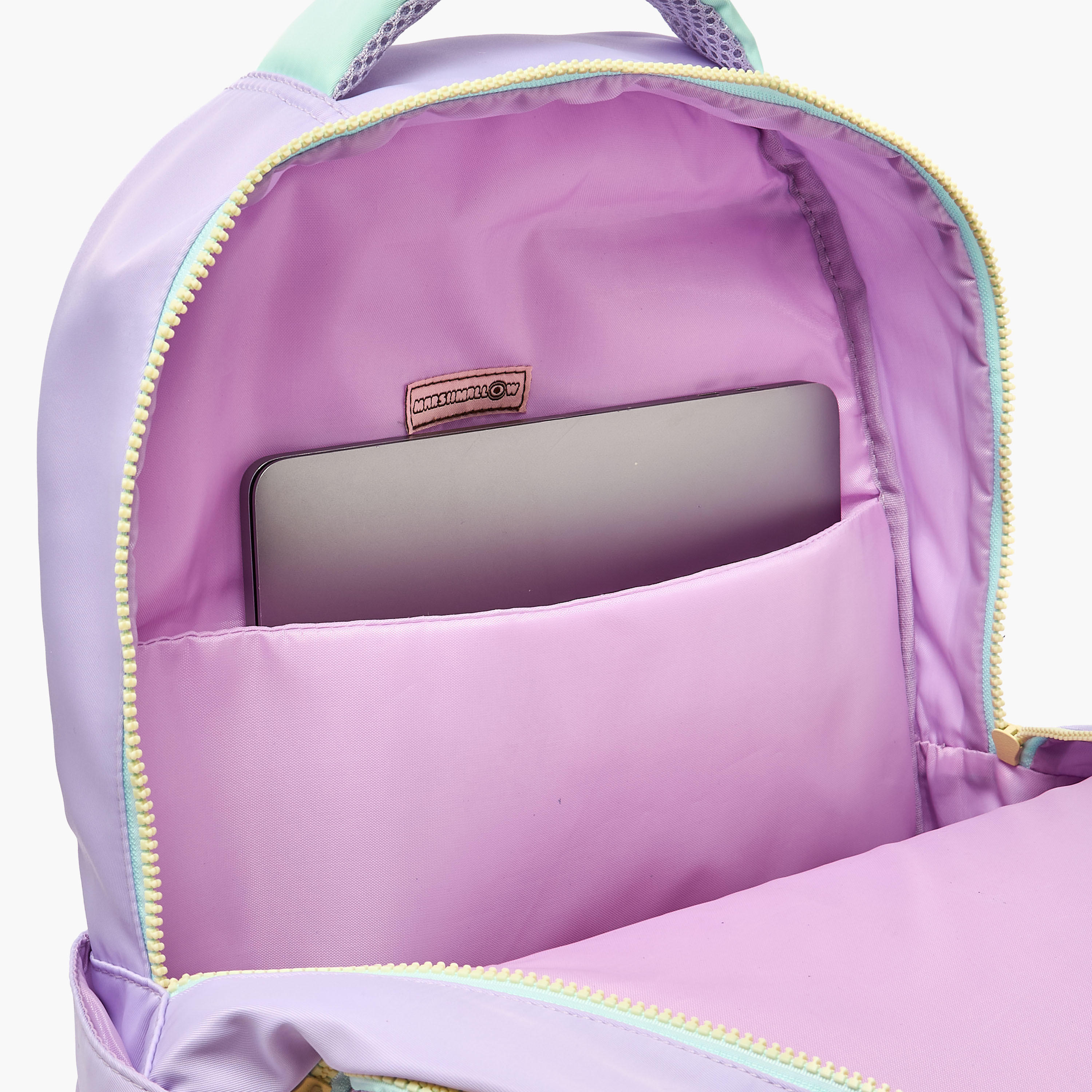 شنطة مدرسية بقوالب ملونة وحمالات كتف مبطنة للبنات 8-13 سنوات من مارشميلو - 17 بوصة-school-bagsandbackpacks-backpacks-image-6