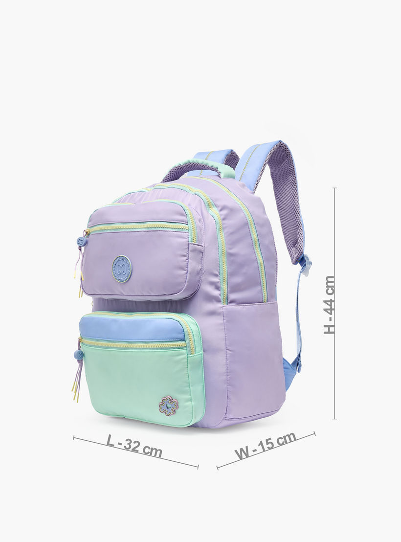 شنطة مدرسية بقوالب ملونة وحمالات كتف مبطنة للبنات 8-13 سنوات من مارشميلو - 17 بوصة-school-bagsandbackpacks-backpacks-image-7