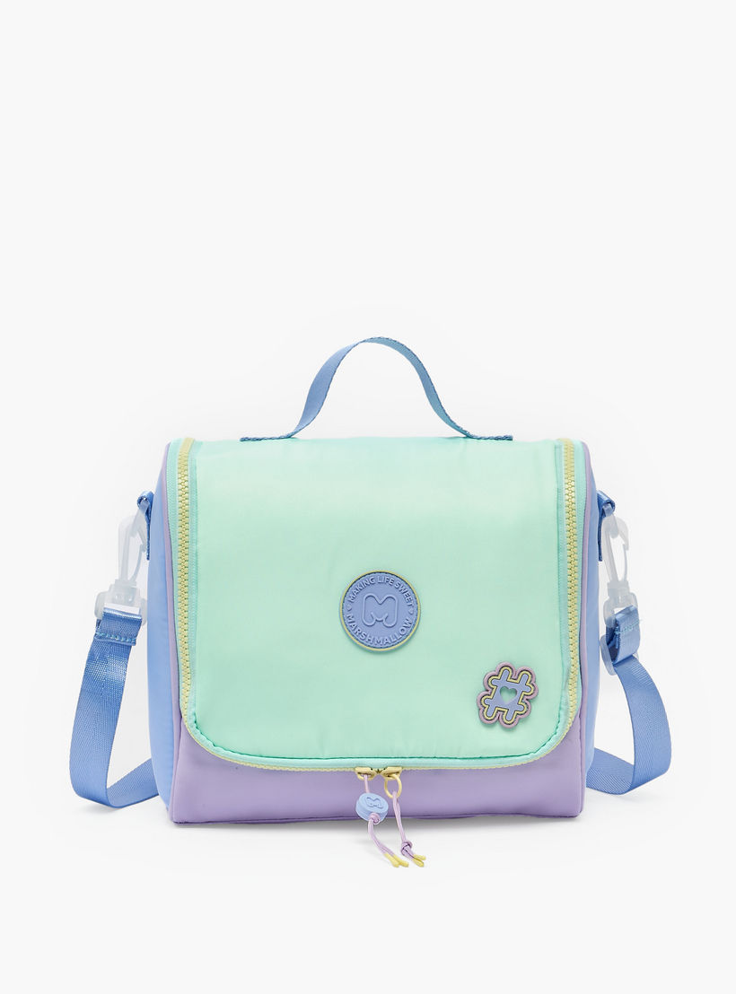 MARSHMALLOW Colourblock Lunch Bag for Girls 8-13 Years with Detachable Strap-school-lunchessentials-lunchbags-image-1