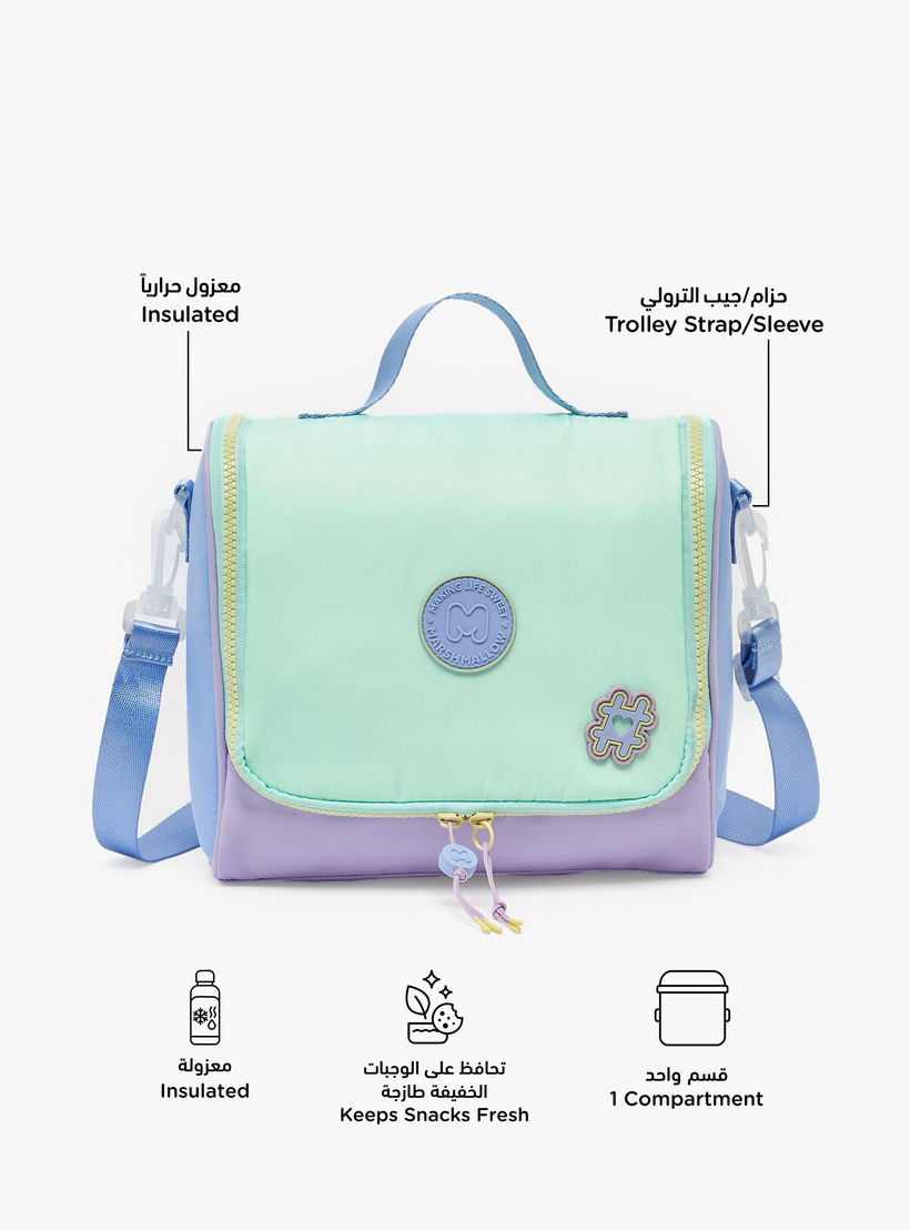 MARSHMALLOW Colourblock Lunch Bag for Girls 8-13 Years with Detachable Strap-school-lunchessentials-lunchbags-image-2