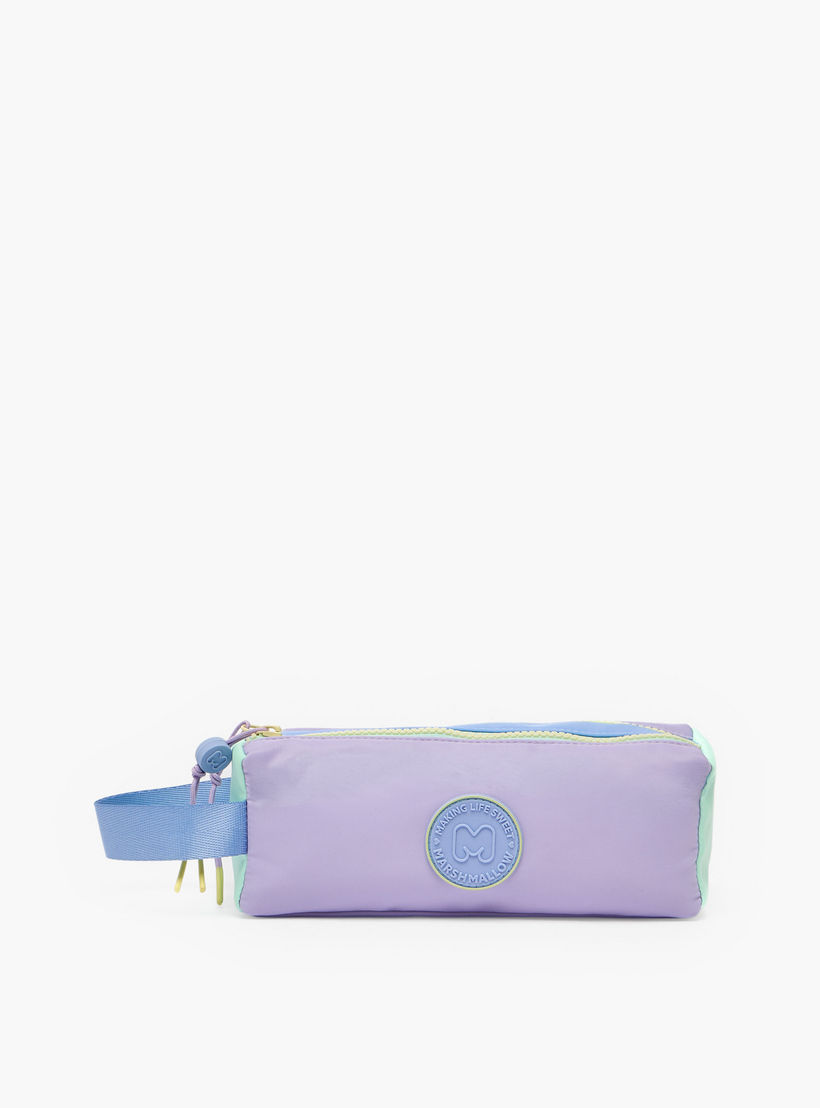 مقلمة سادة بقسمين من مارشميلو-school-stationery-pencilcases-image-1