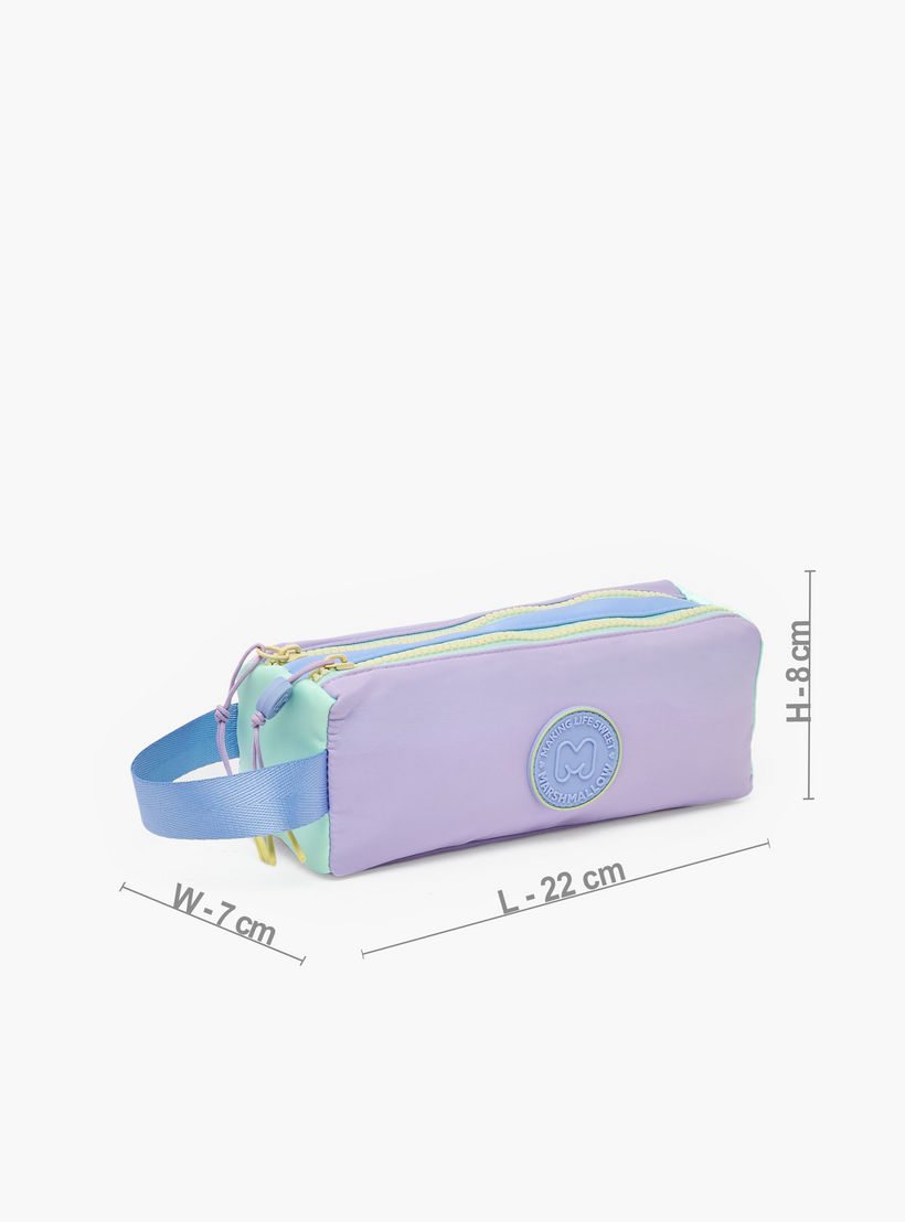 مقلمة سادة بقسمين من مارشميلو-school-stationery-pencilcases-image-3