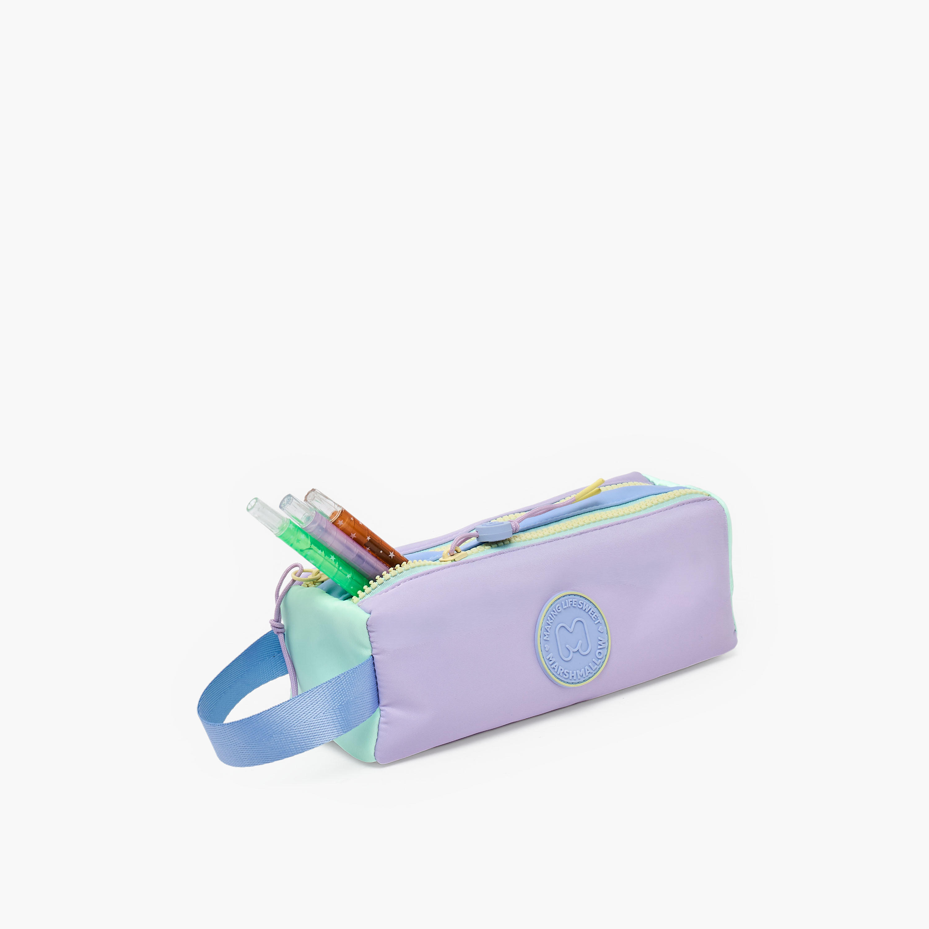 مقلمة سادة بقسمين من مارشميلو-school-stationery-pencilcases-image-7