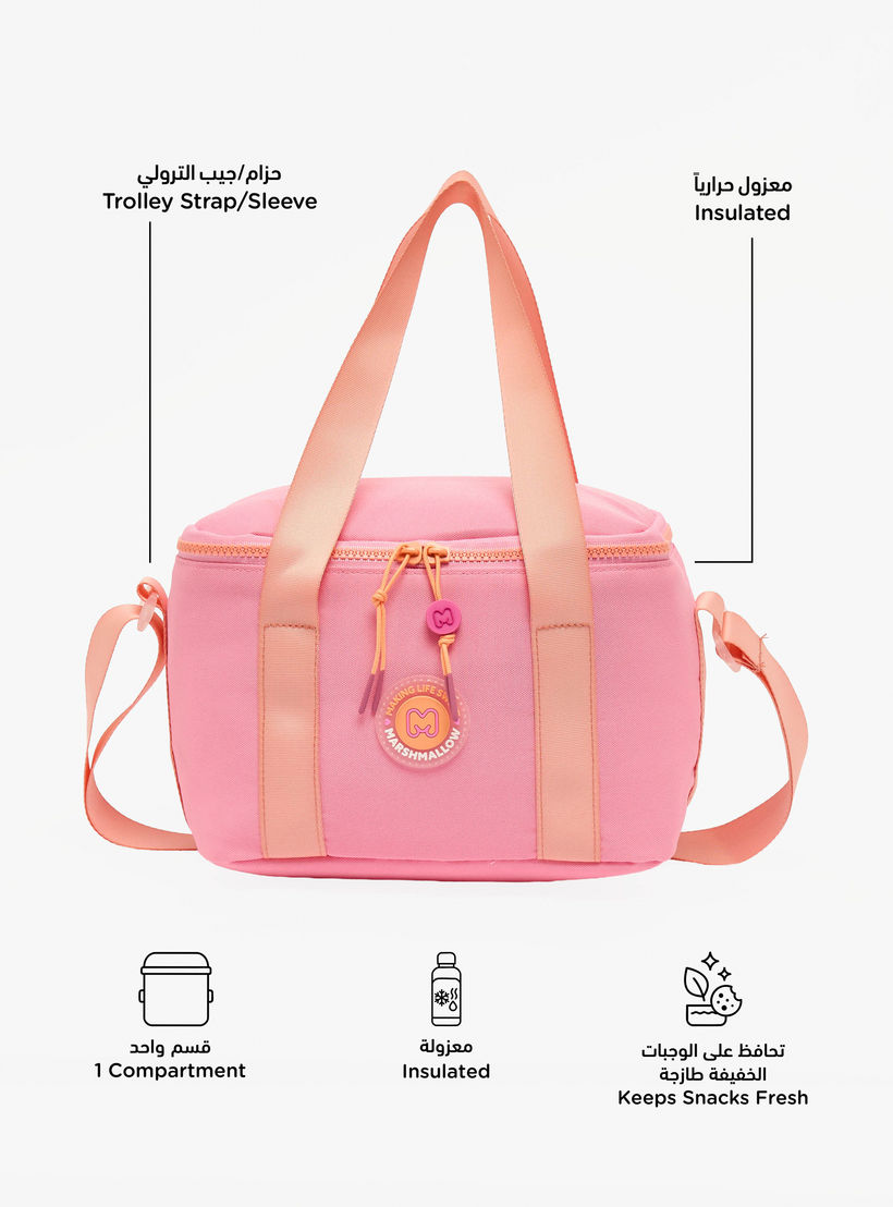 MARSHMALLOW Solid Lunch Bag for Girls 8-13 Years with Adjustable Strap-school-lunchessentials-lunchbags-image-2
