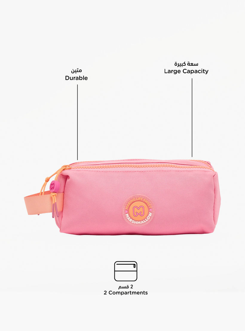 مقلمة سادة بحجرتين من مارشميلو-school-stationery-pencilcases-image-2