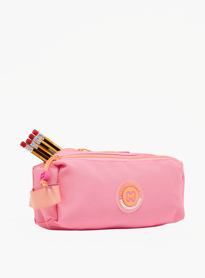 مقلمة سادة بحجرتين من مارشميلو-school-stationery-pencilcases-image-8